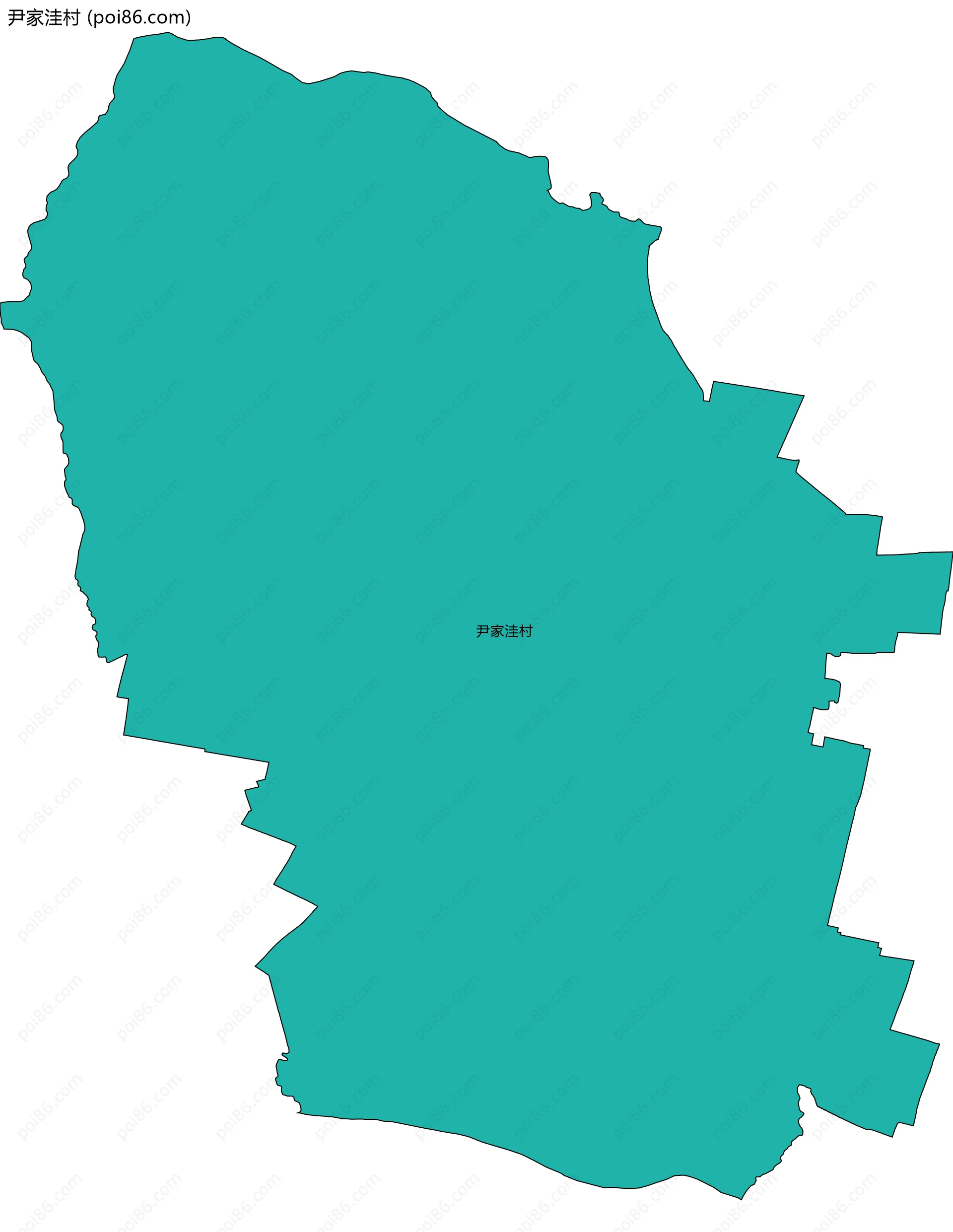 尹家洼村边界地图