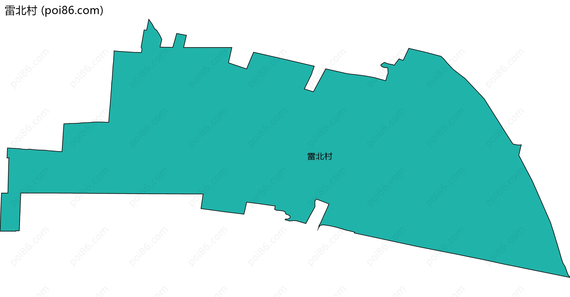 雷北村边界地图