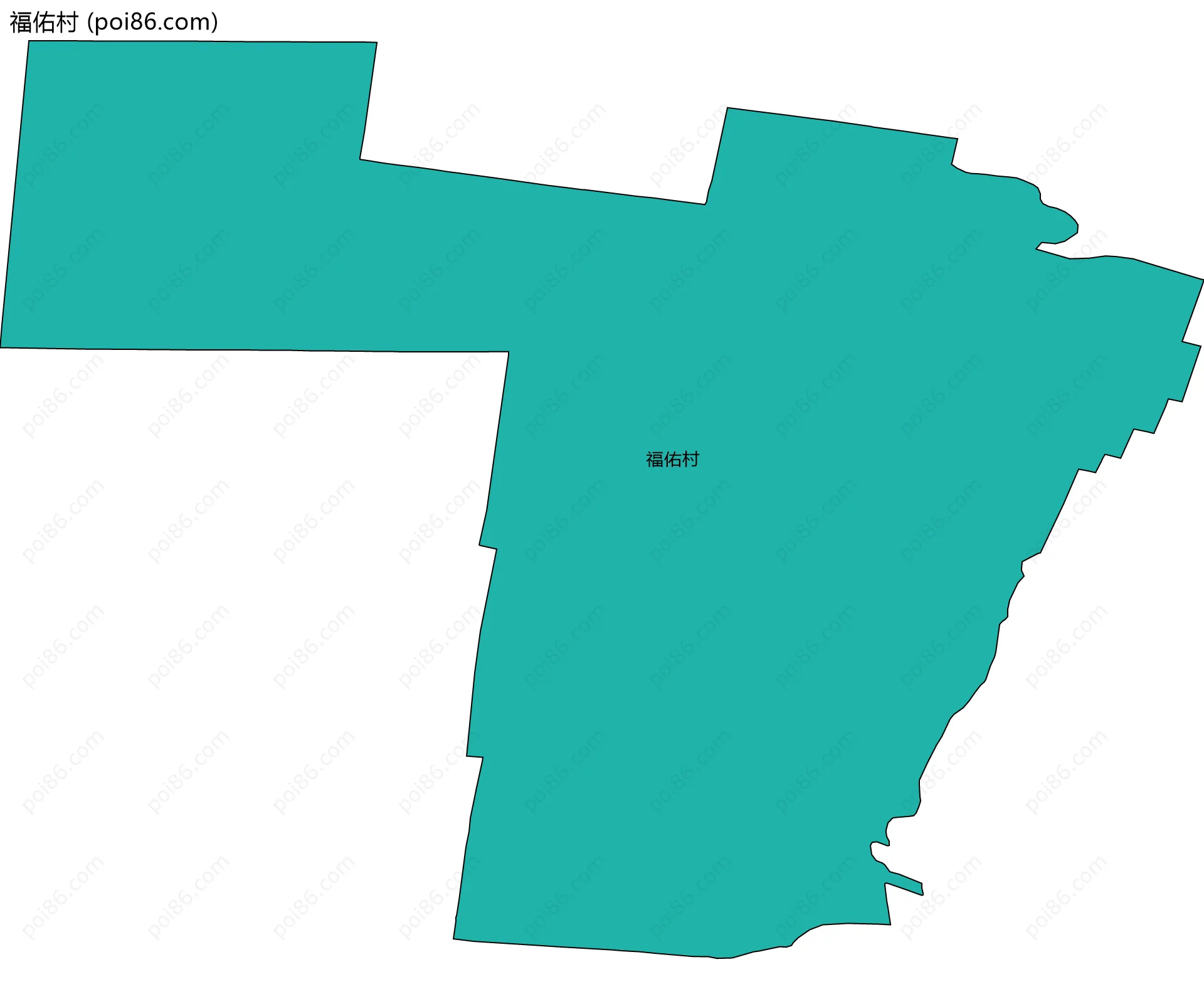 福佑村边界地图