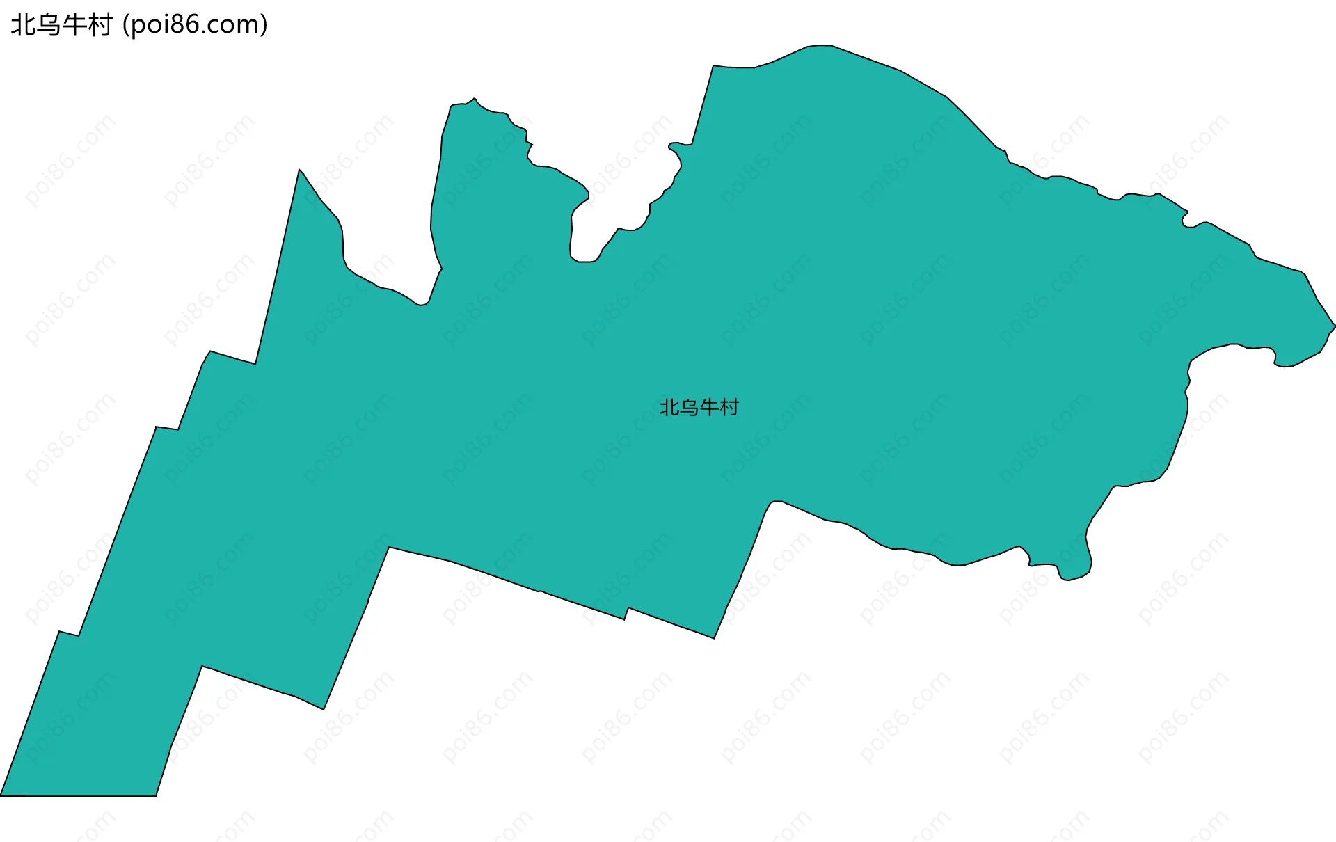 北乌牛村边界地图