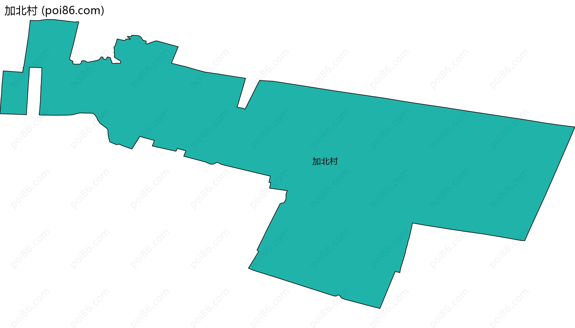 加北村边界地图