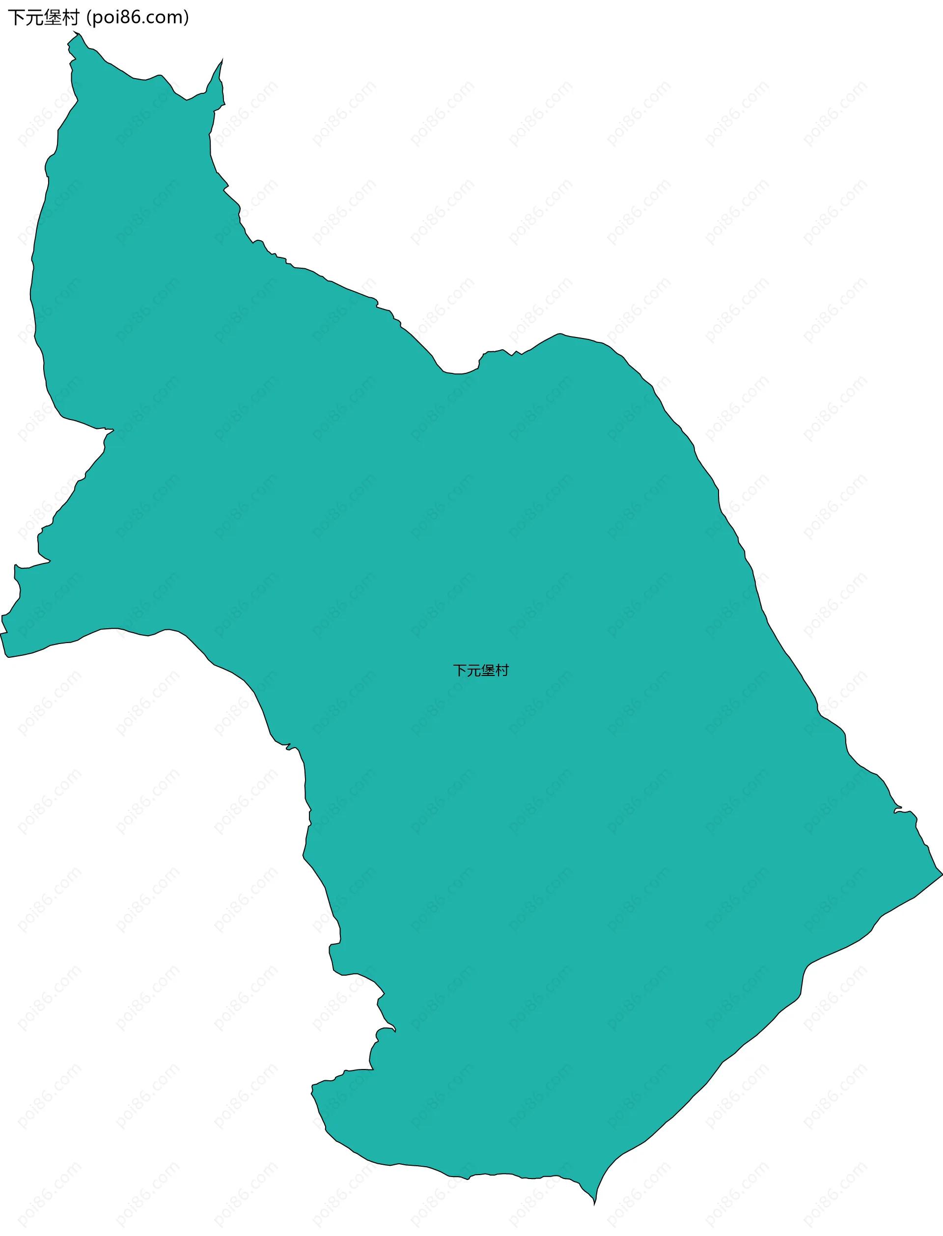 下元堡村边界地图