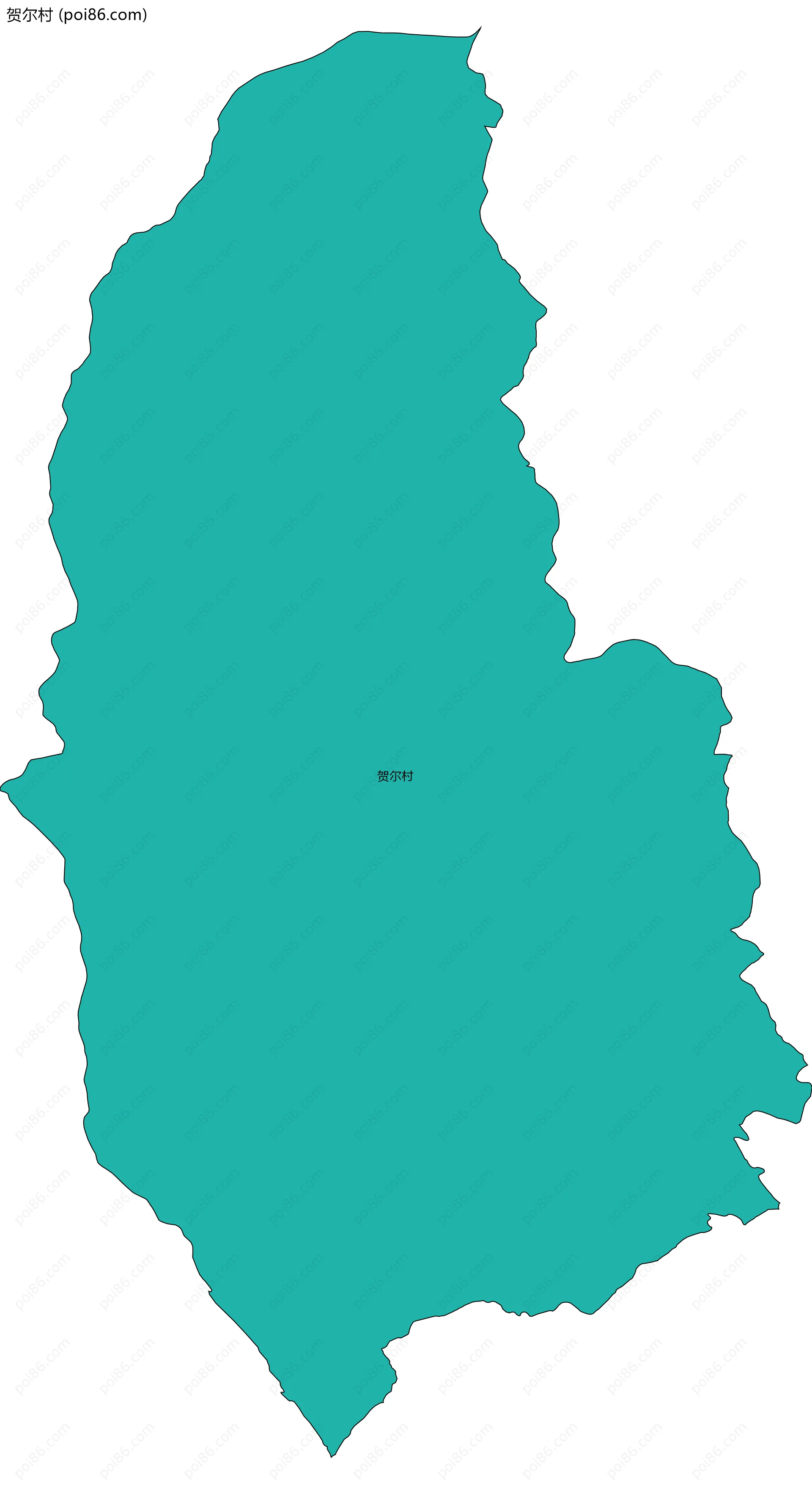贺尔村边界地图