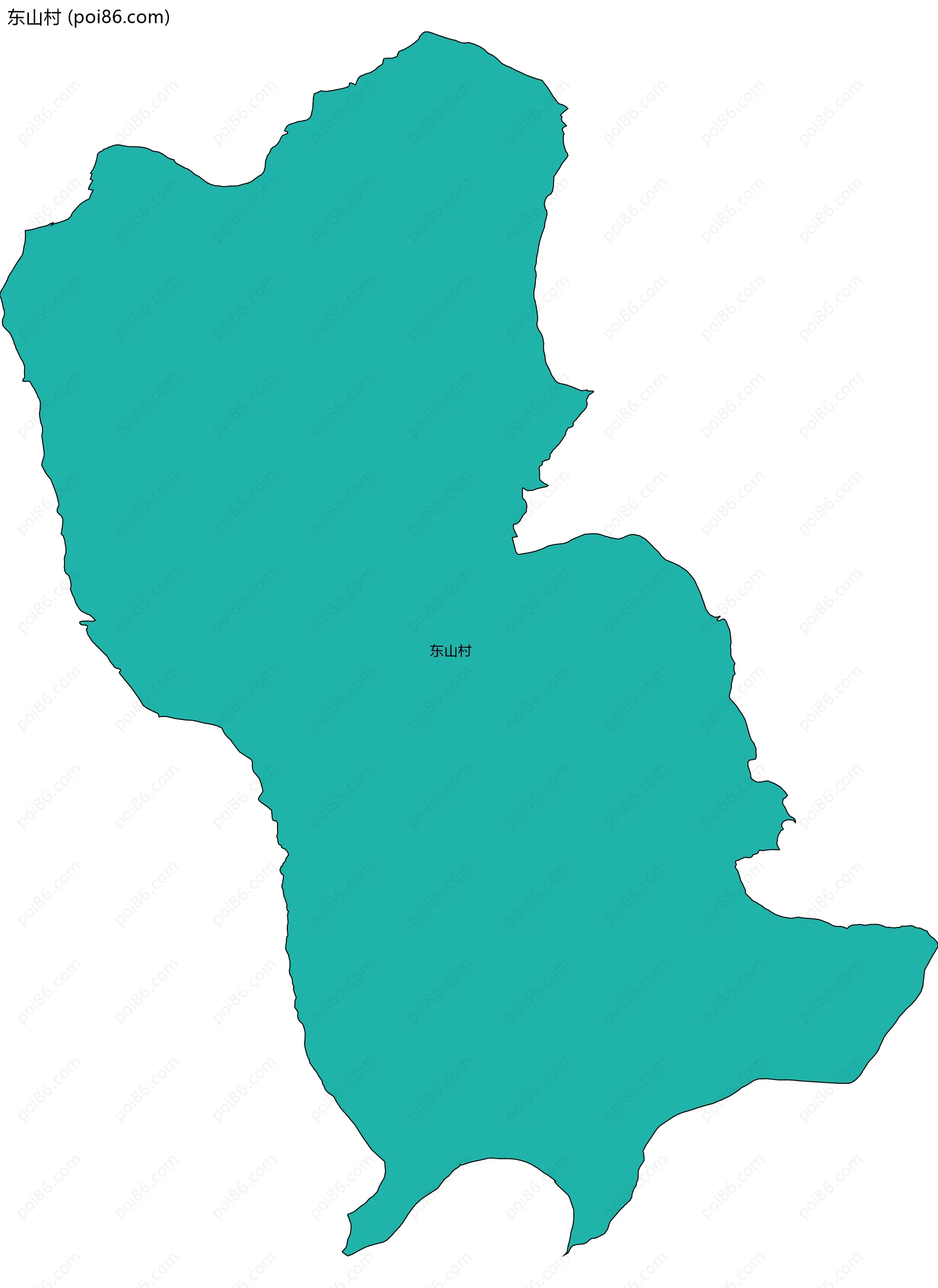 东山村边界地图