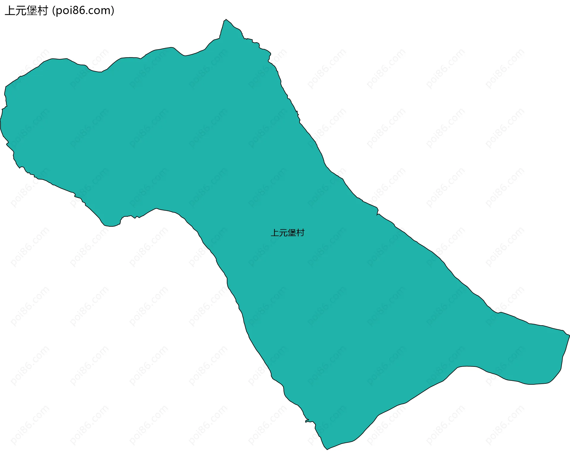 上元堡村边界地图