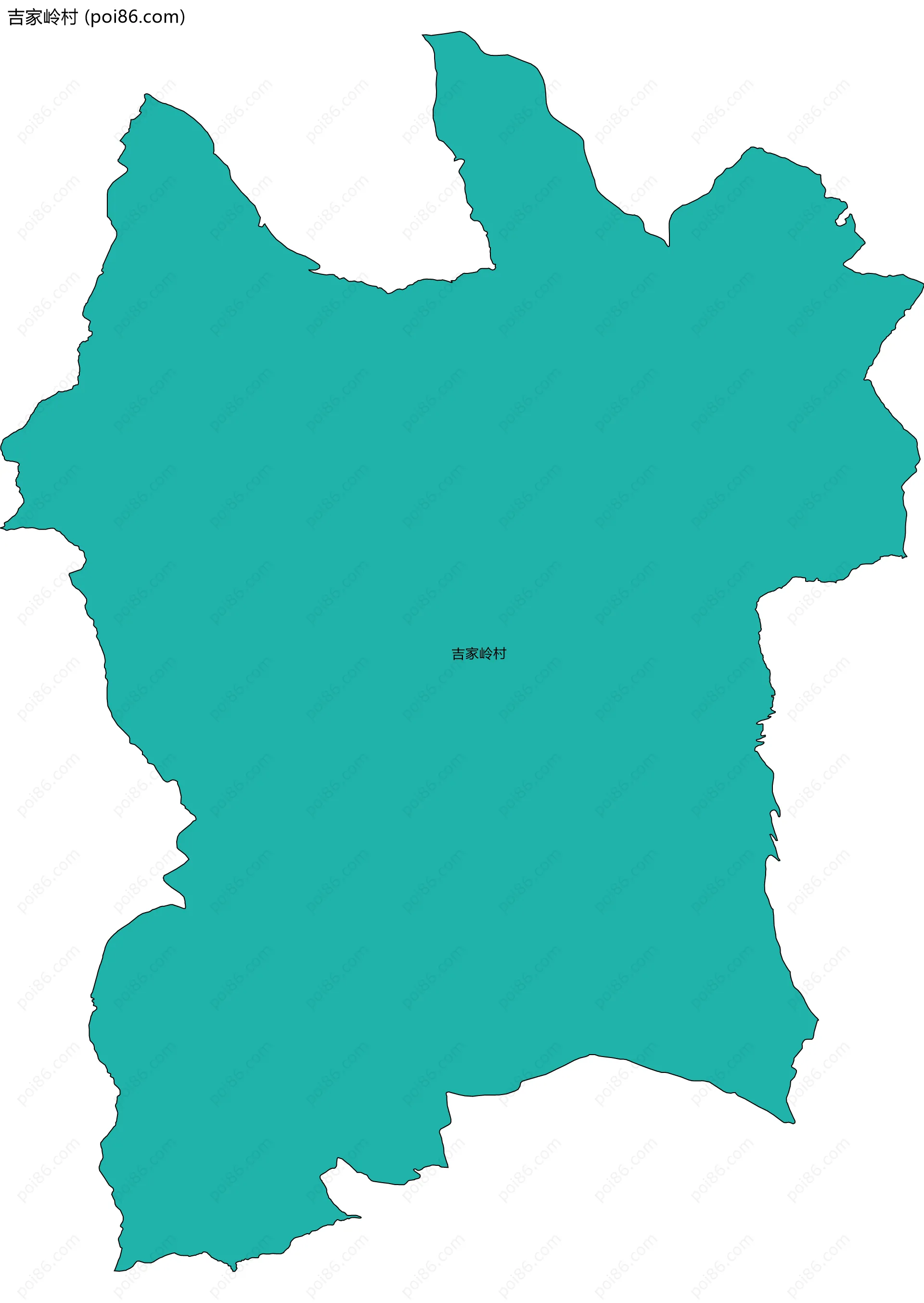 吉家岭村边界地图