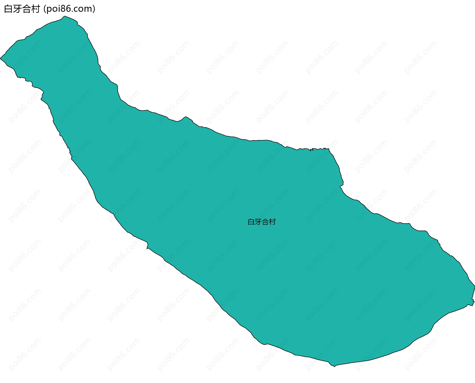 白牙合村边界地图