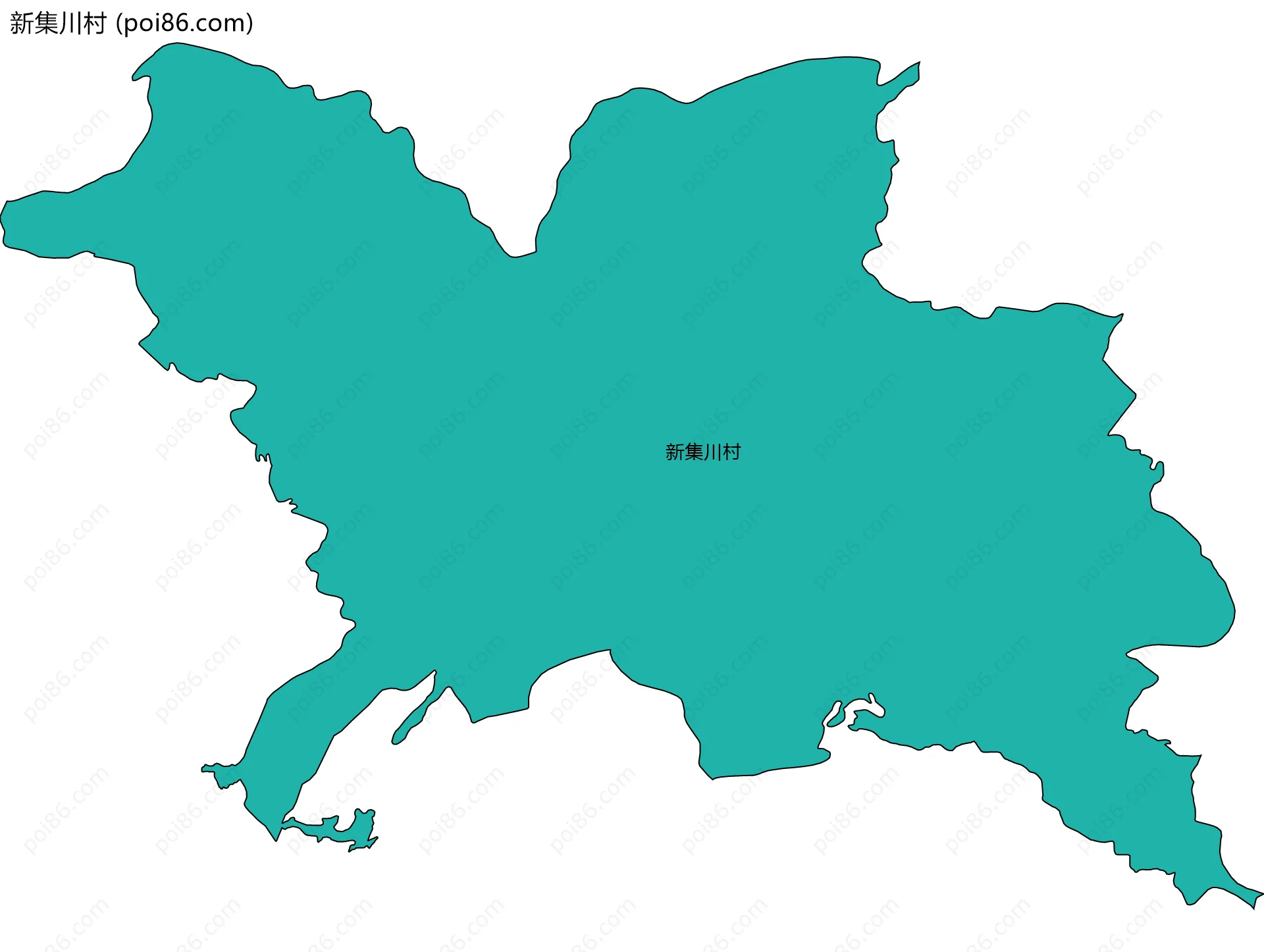 新集川村边界地图