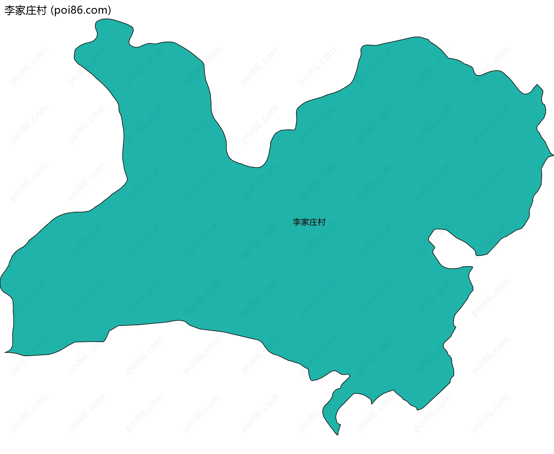 李家庄村边界地图