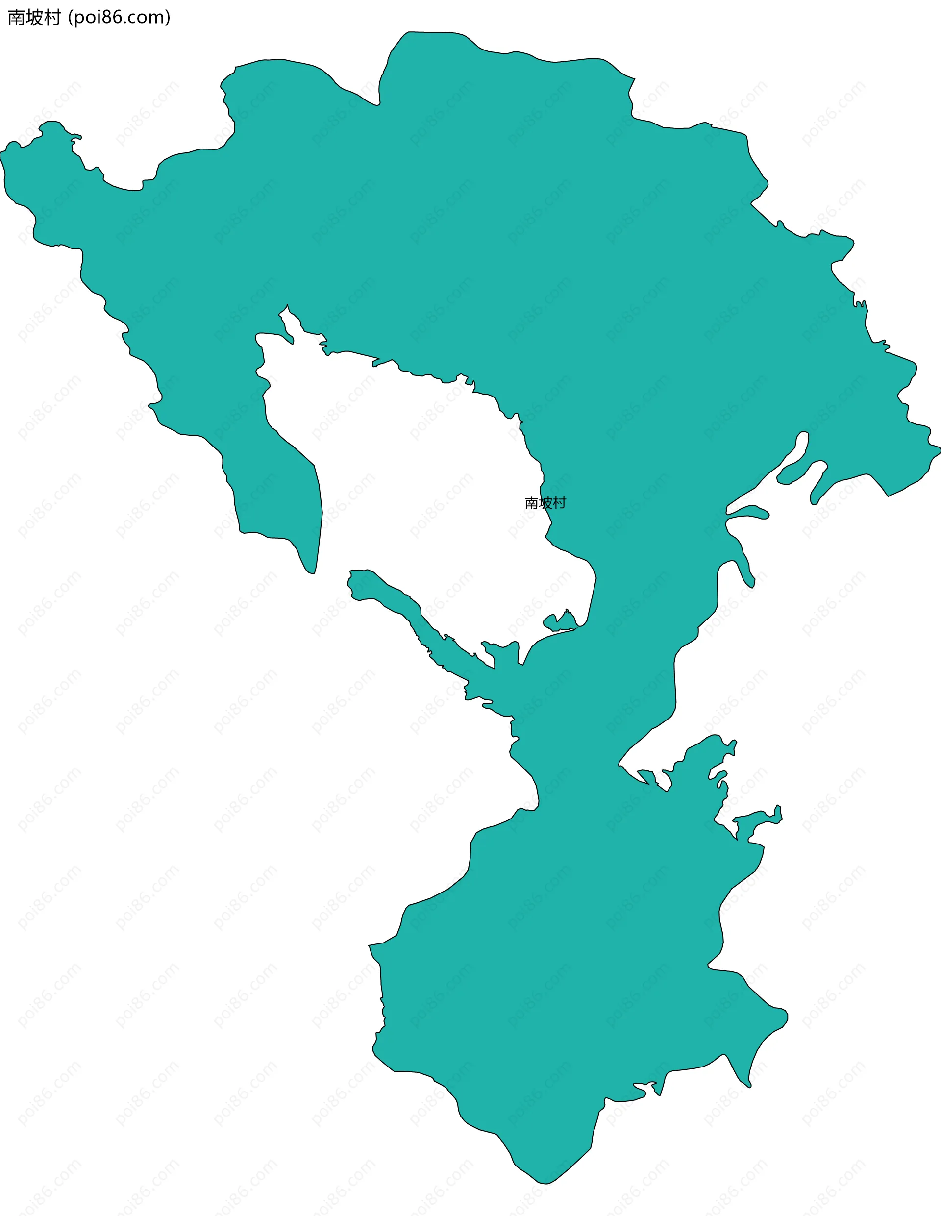 南坡村边界地图