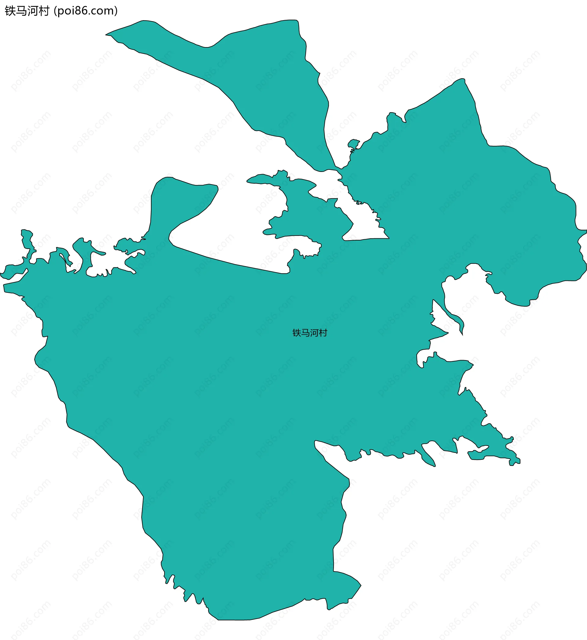 铁马河村边界地图