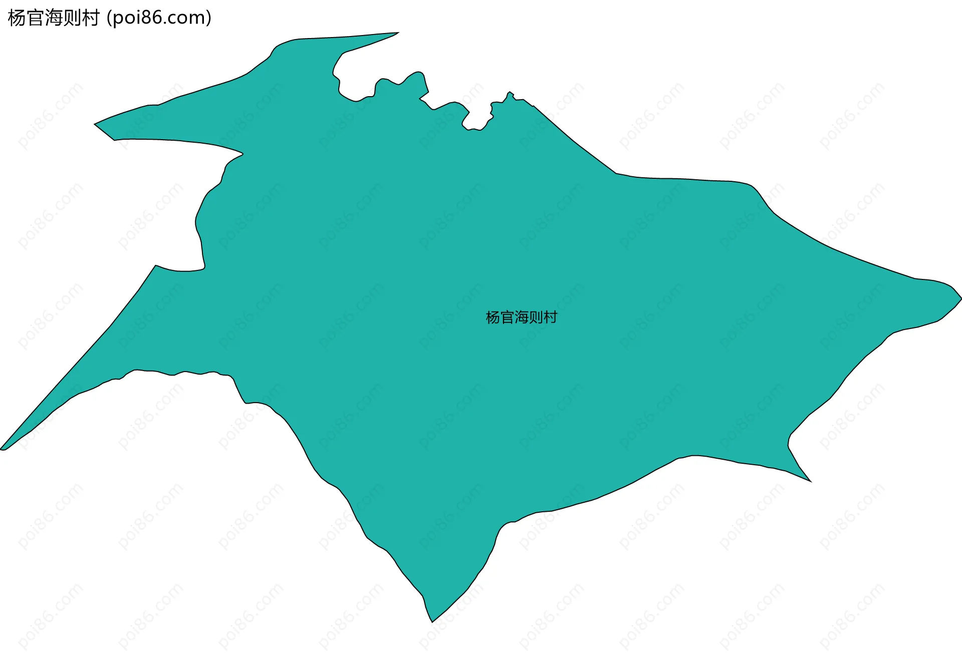 杨官海则村边界地图