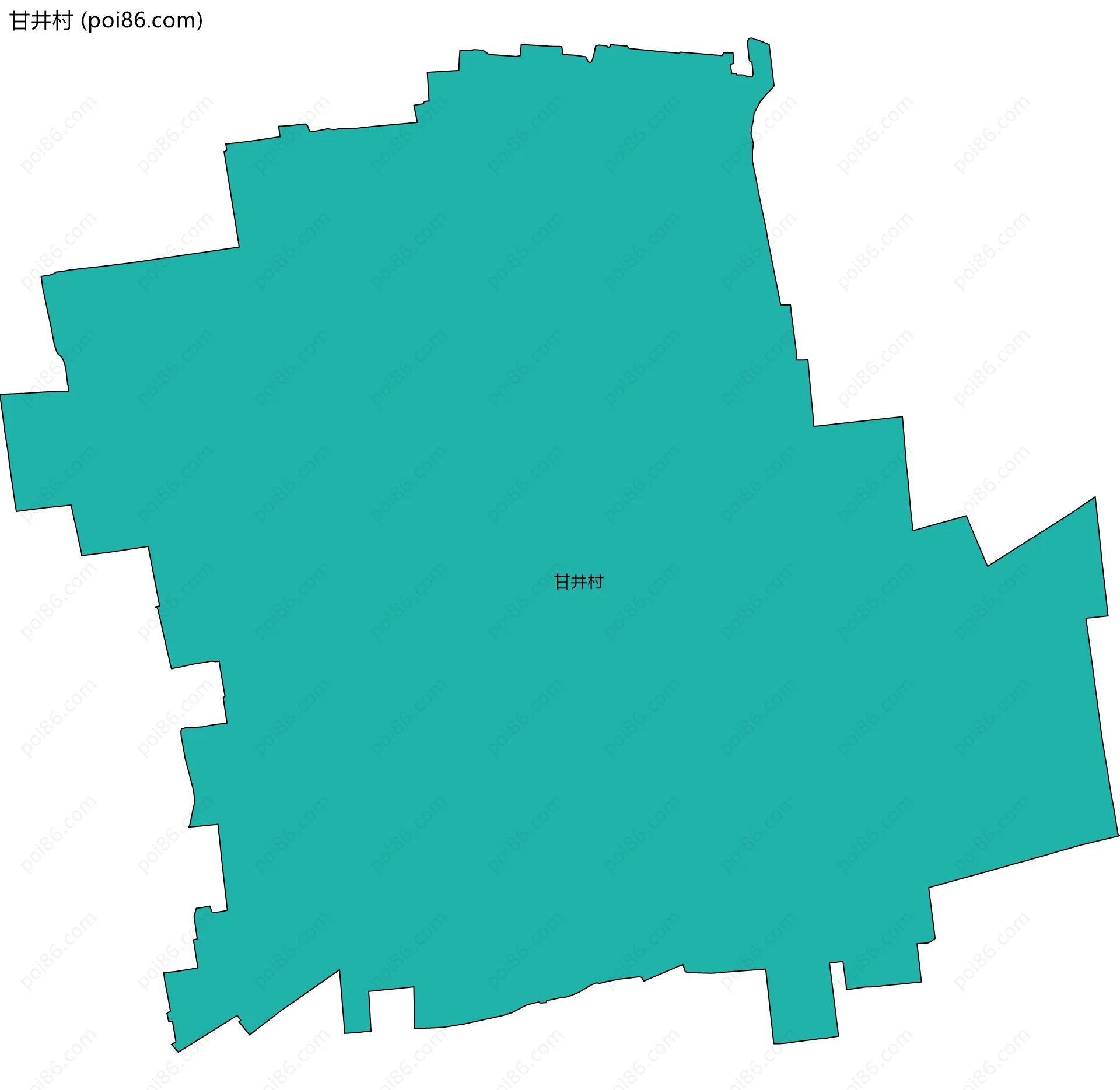 甘井村边界地图