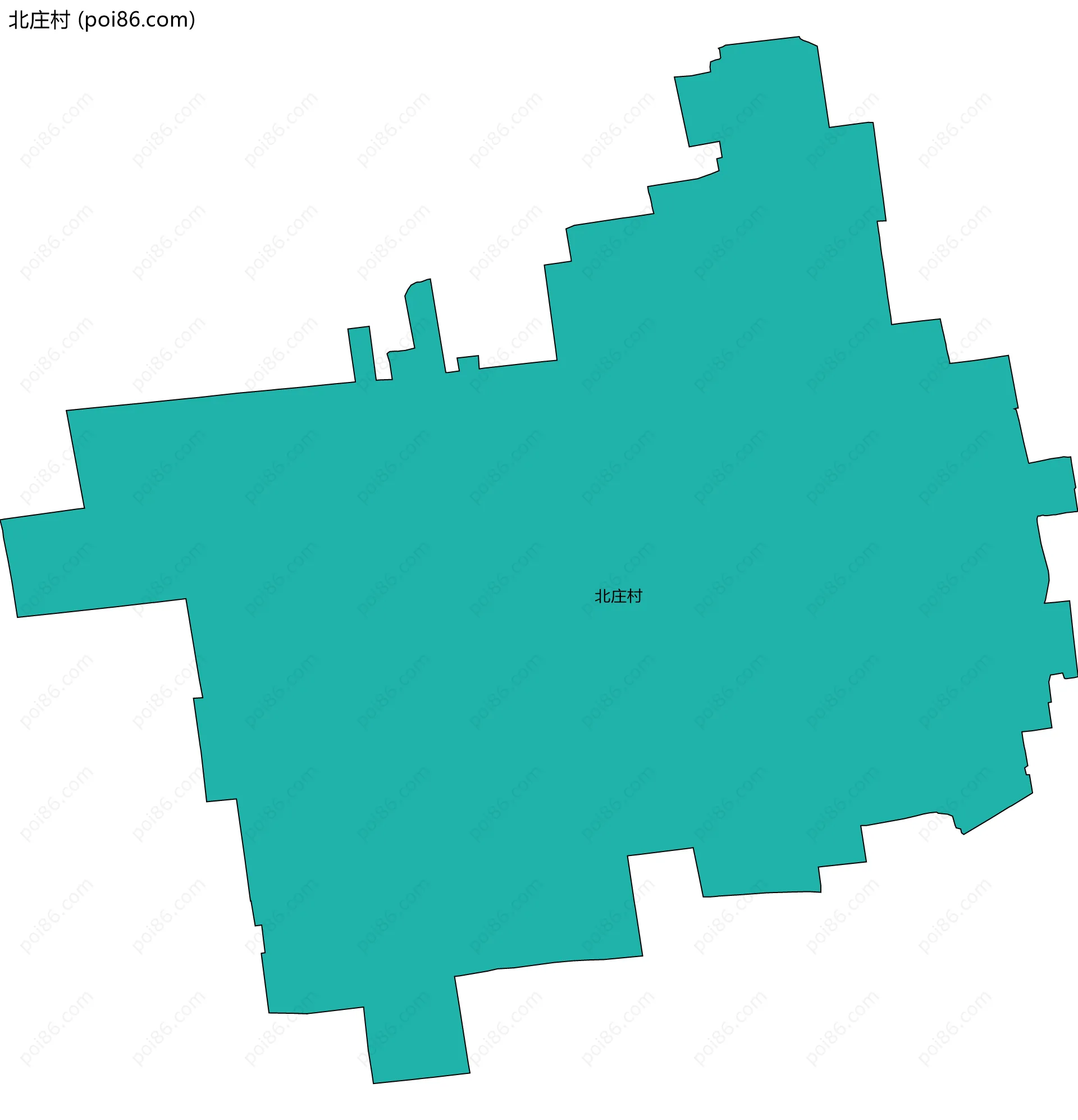 北庄村边界地图