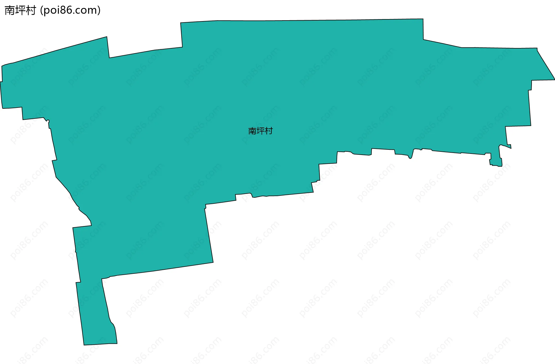 南坪村边界地图