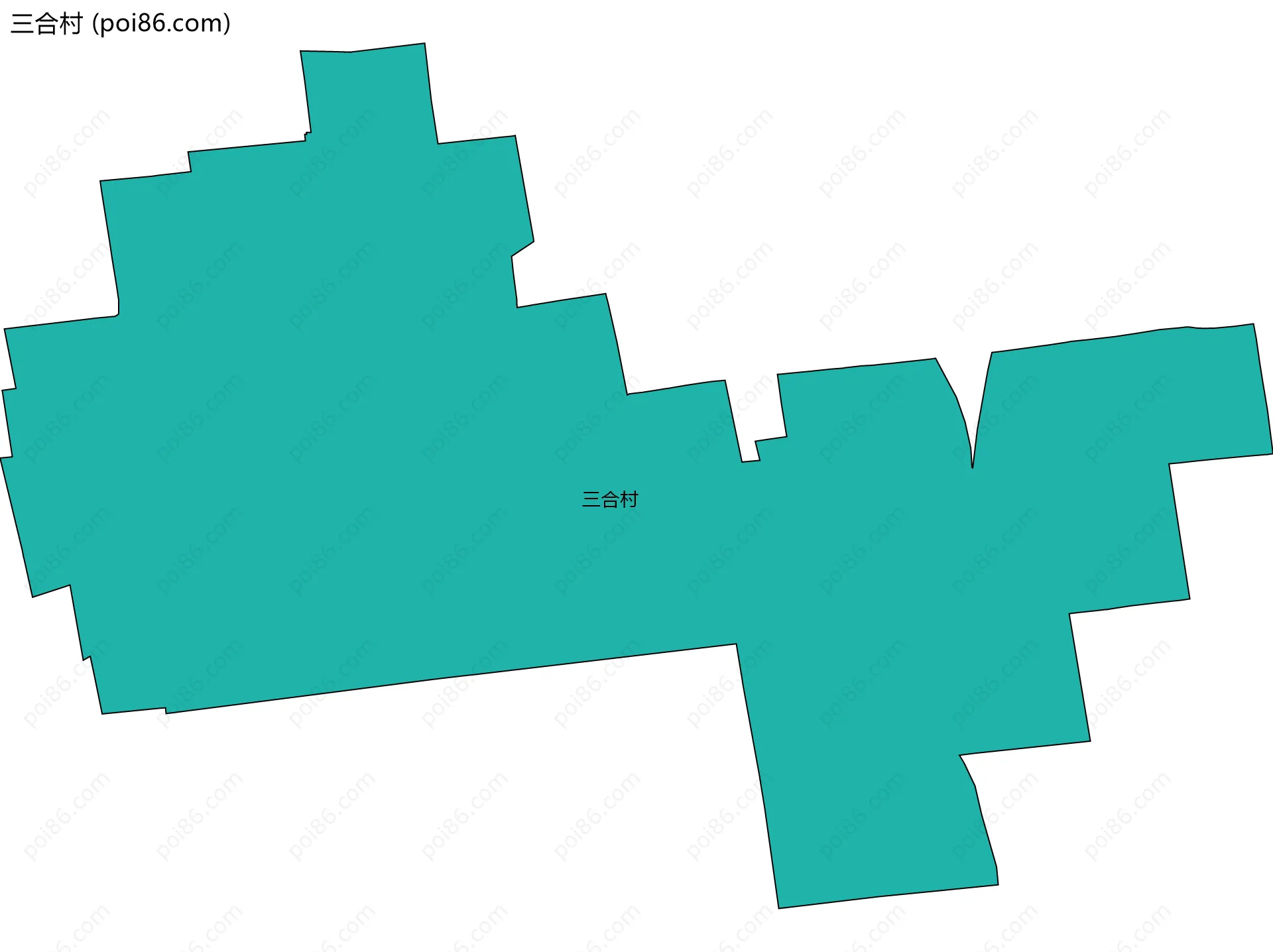 三合村边界地图