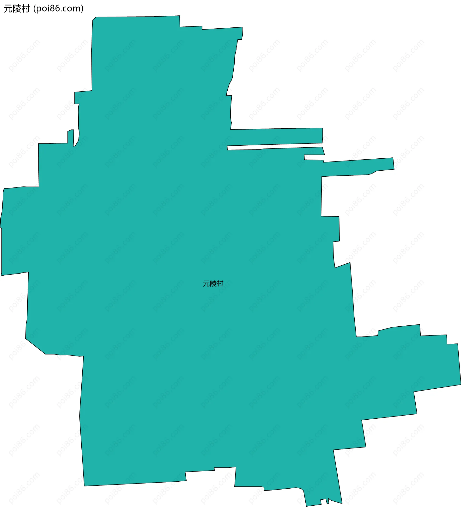 元陵村边界地图