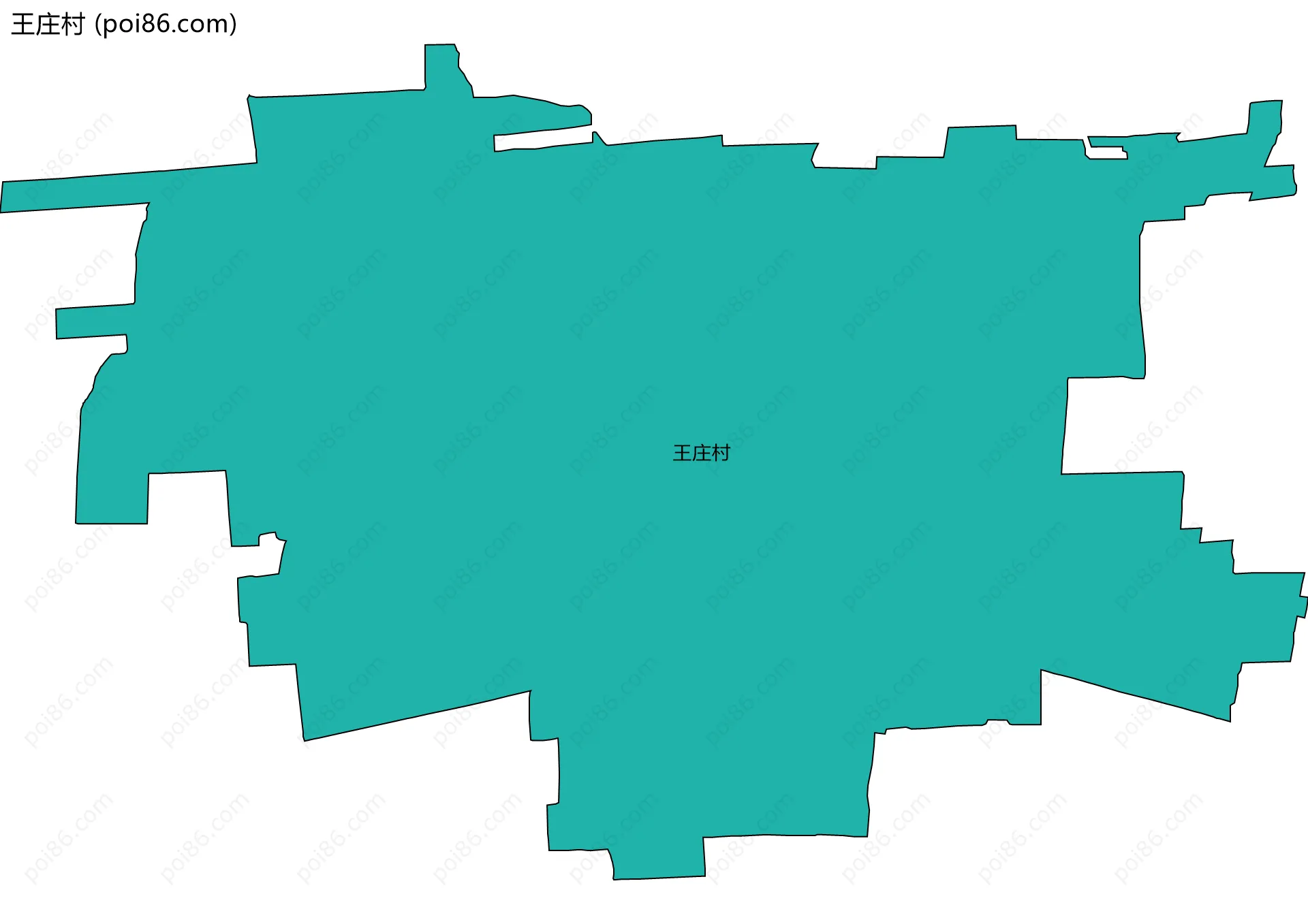王庄村边界地图