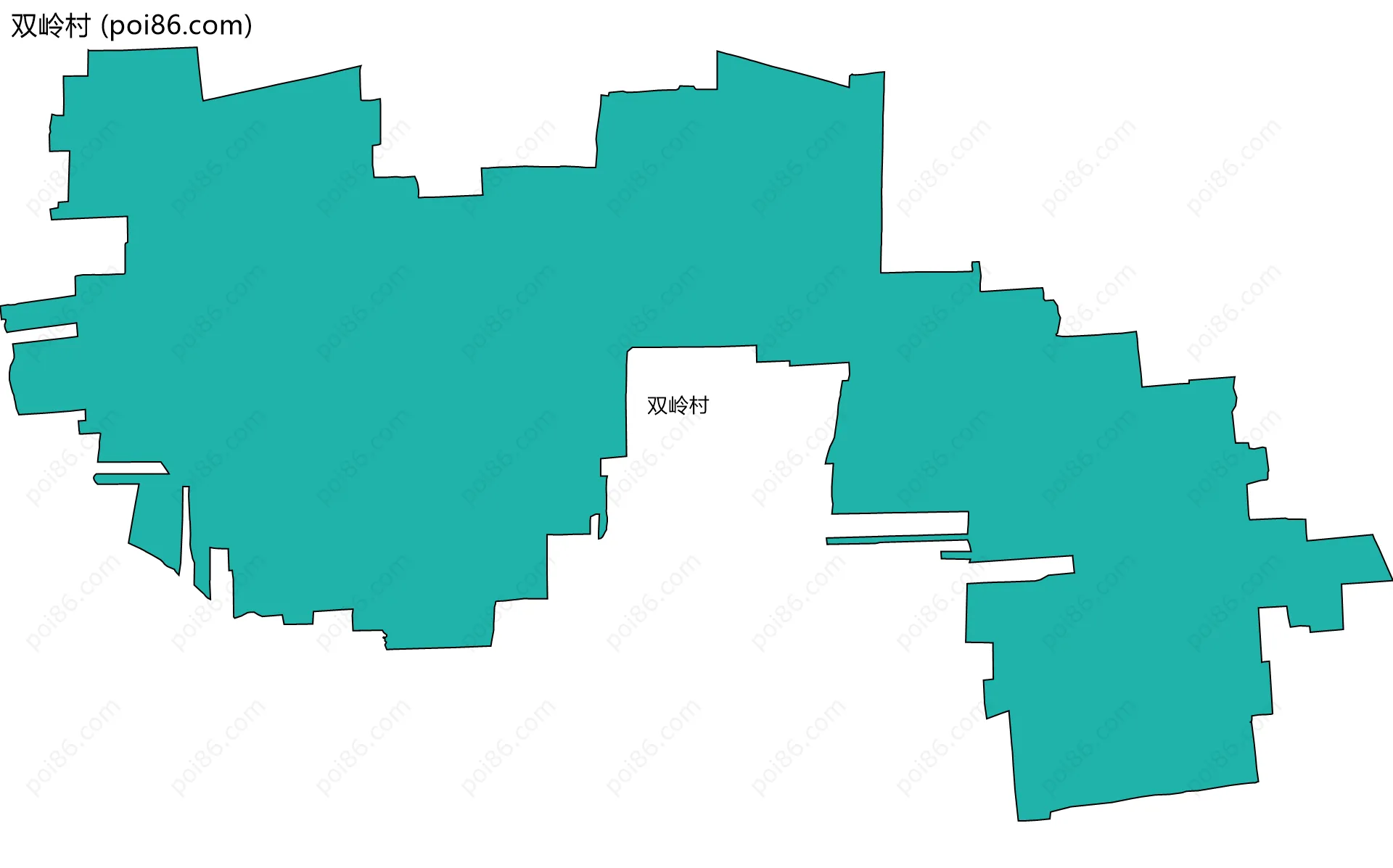 双岭村边界地图