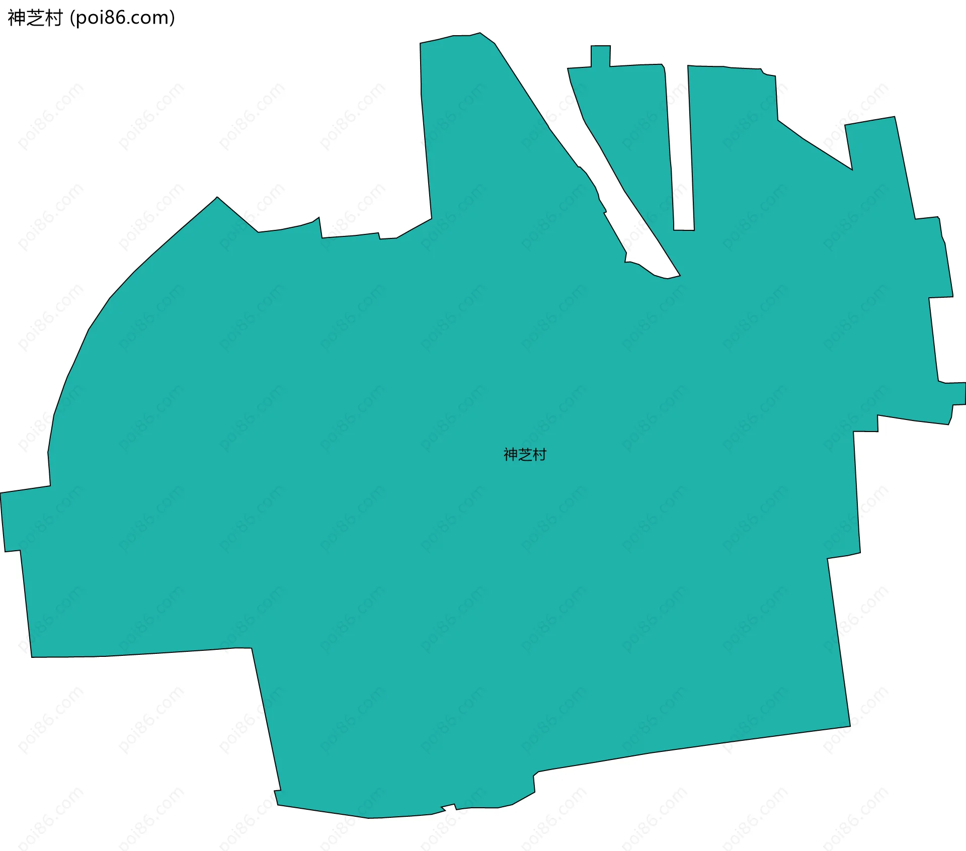 神芝村边界地图