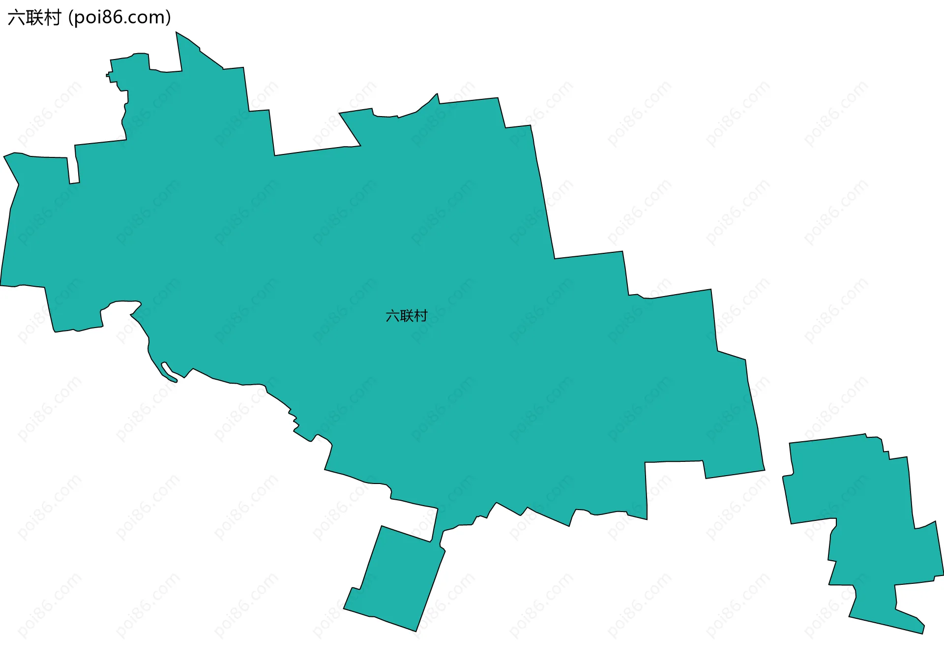 六联村边界地图