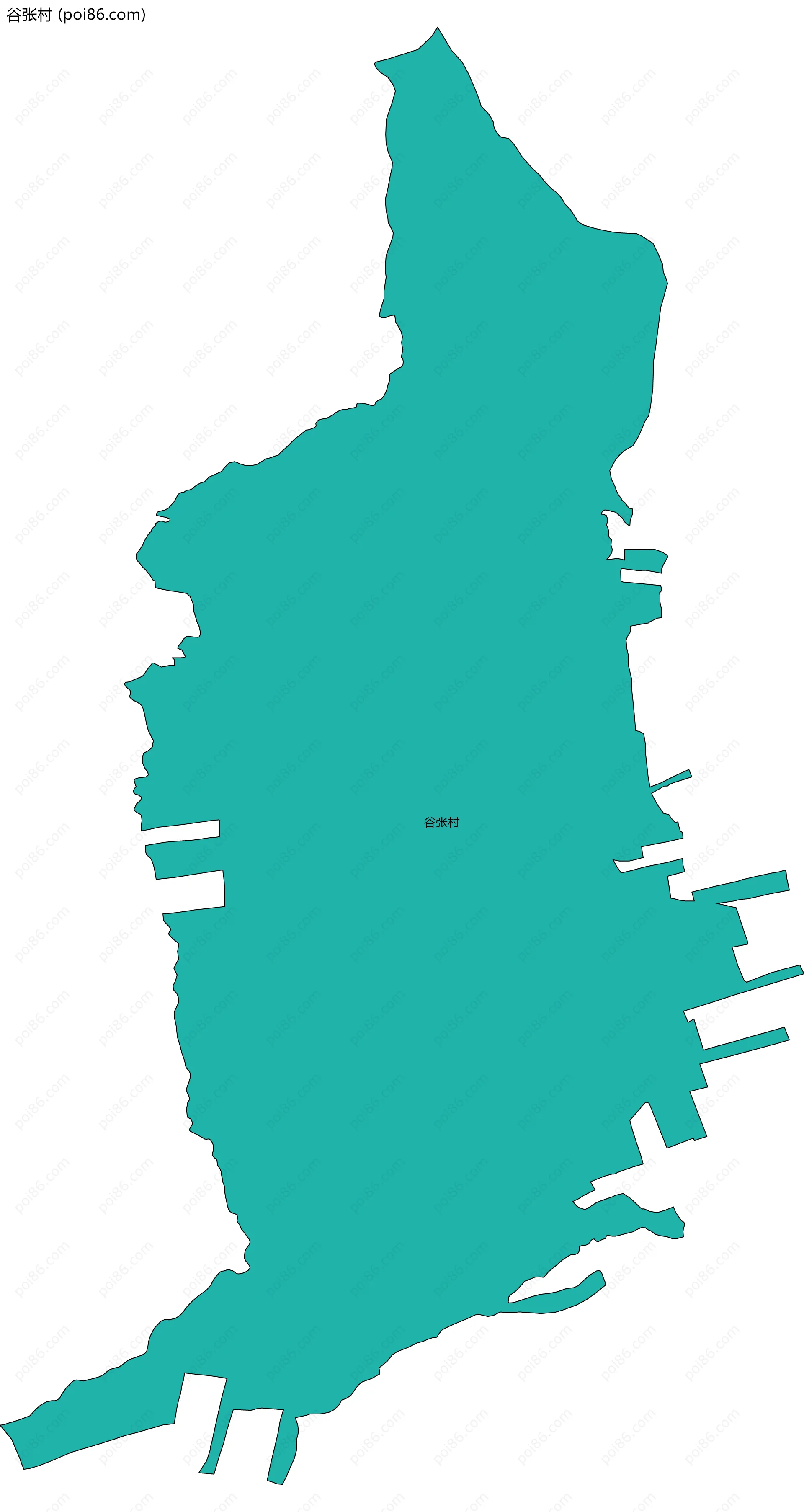 谷张村边界地图