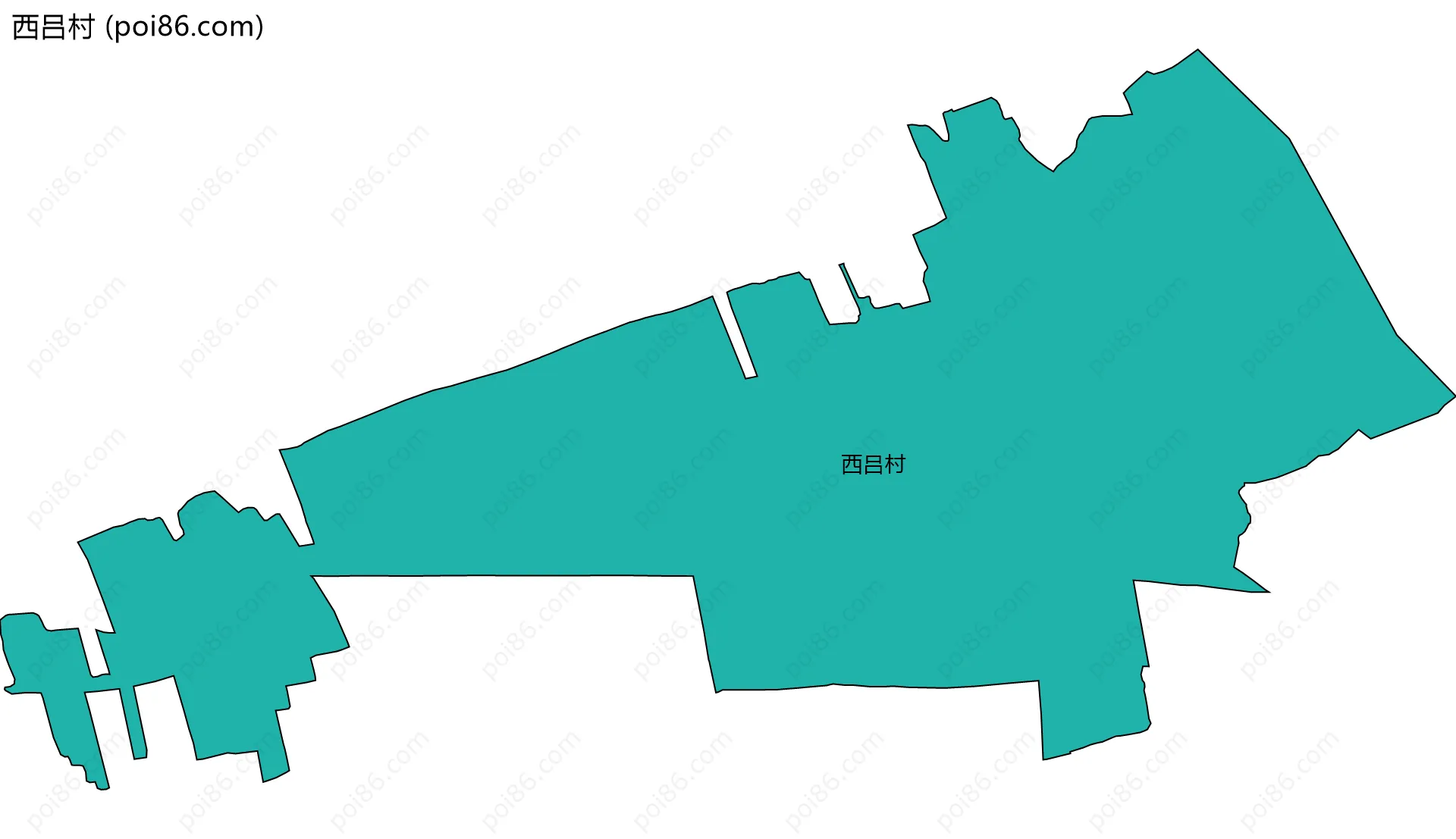 西吕村边界地图