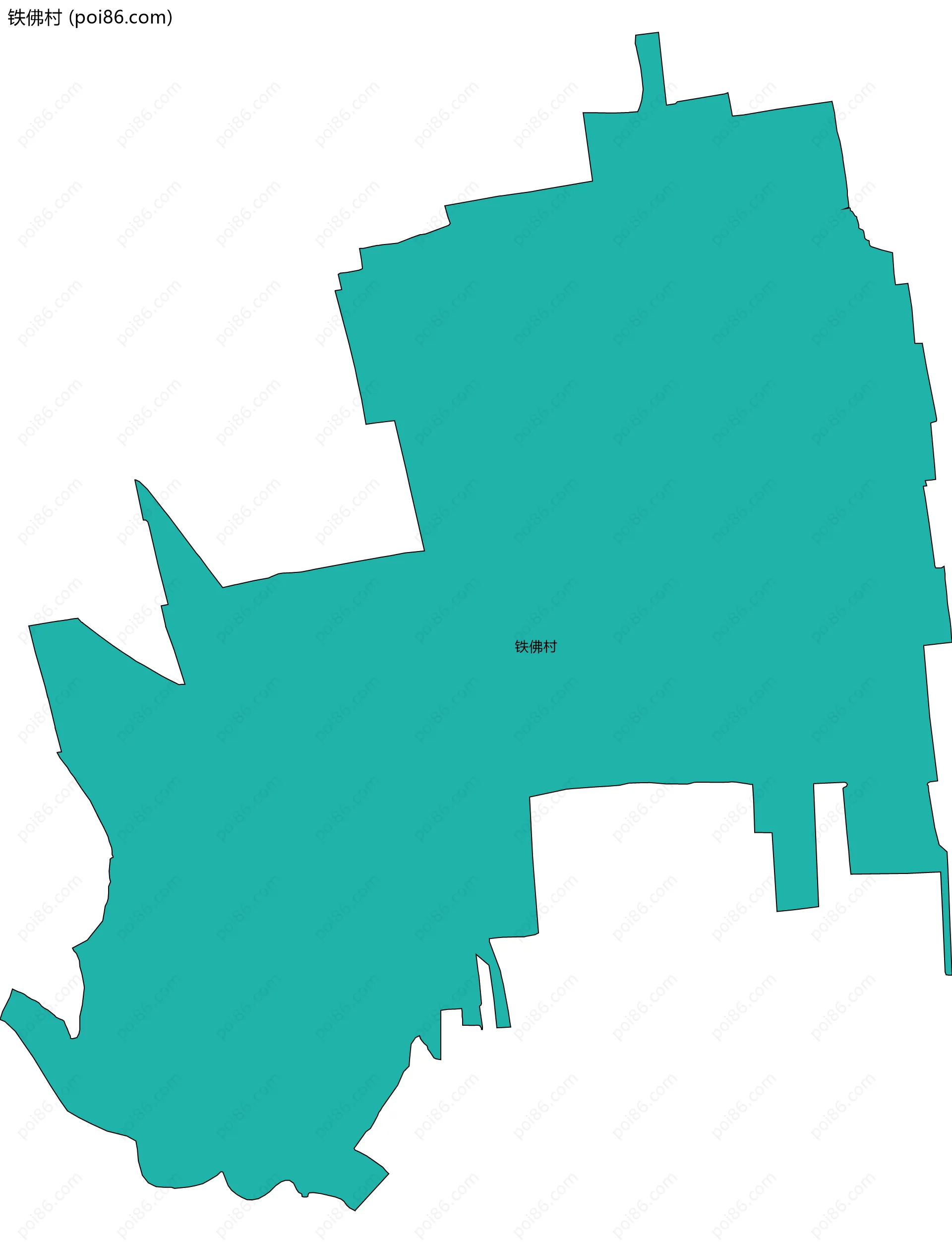 铁佛村边界地图