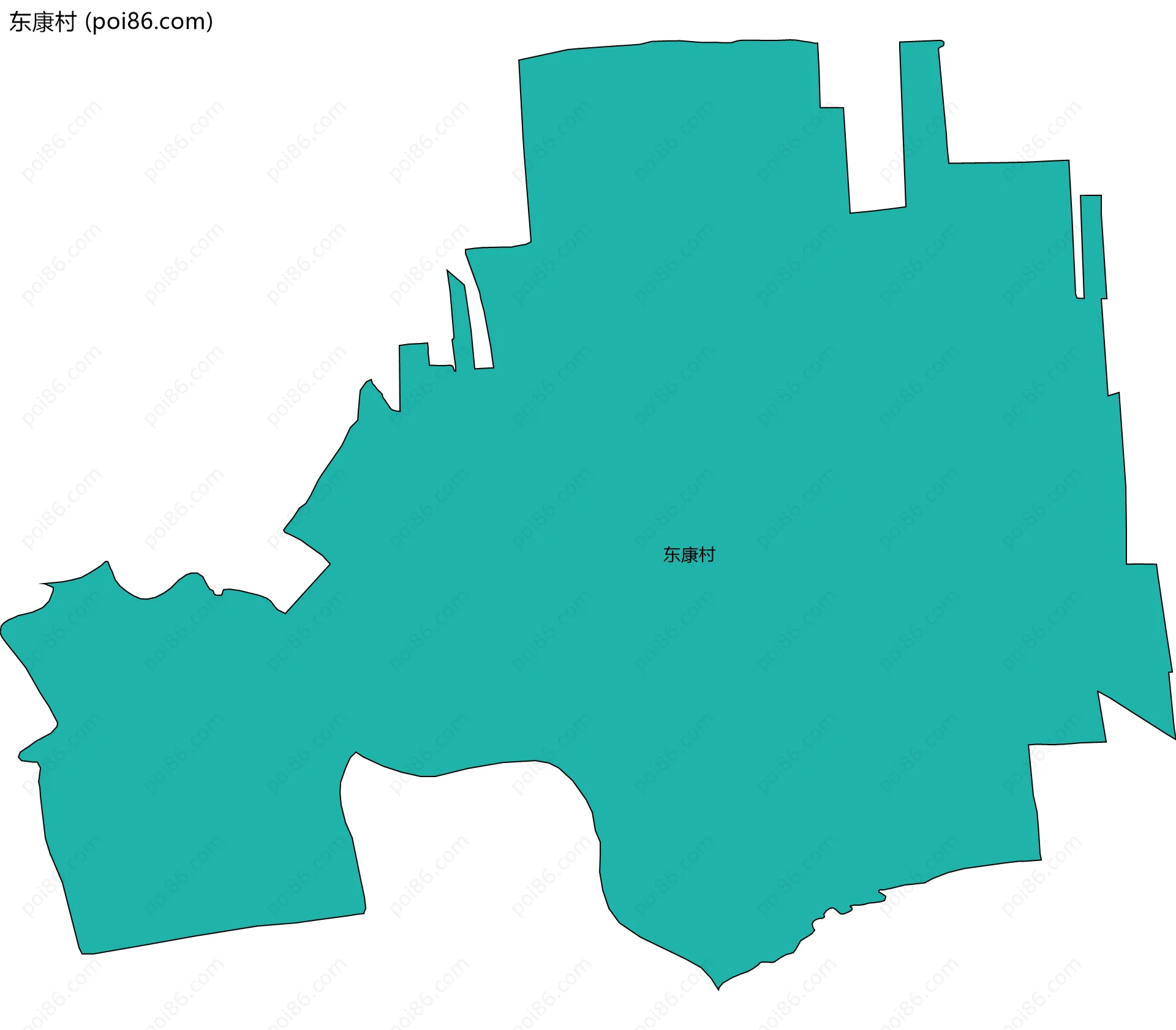 东康村边界地图