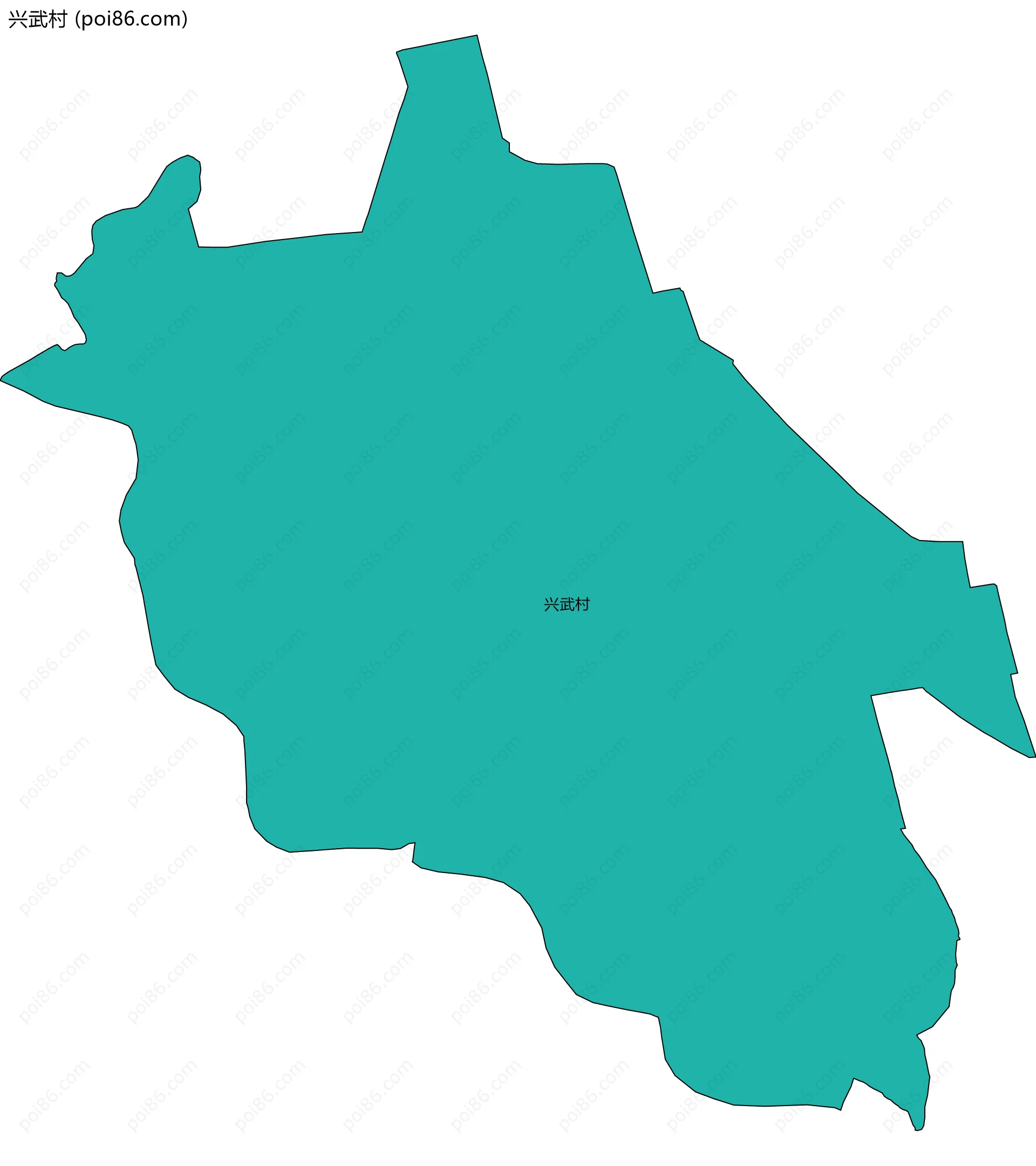 兴武村边界地图