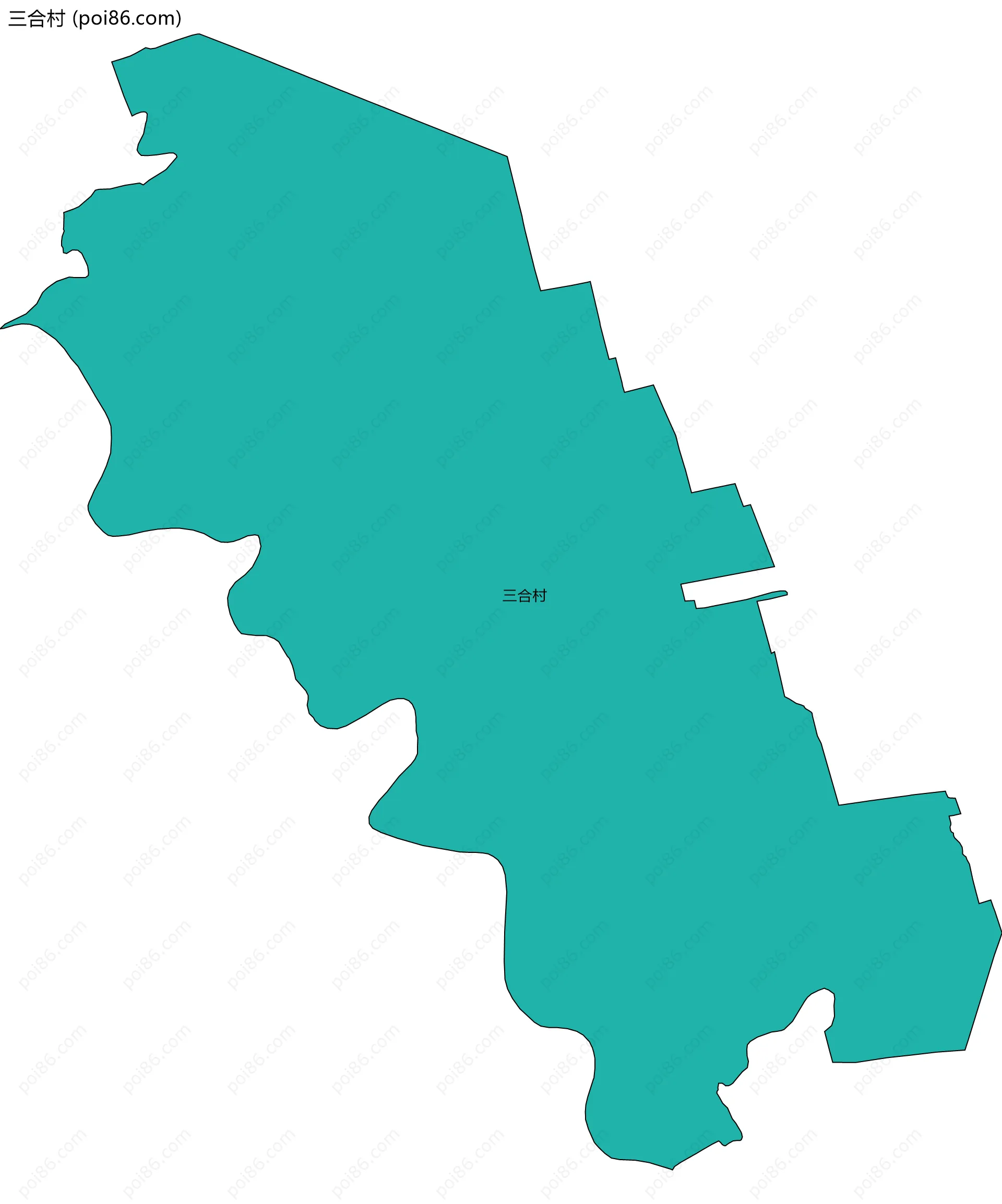 三合村边界地图