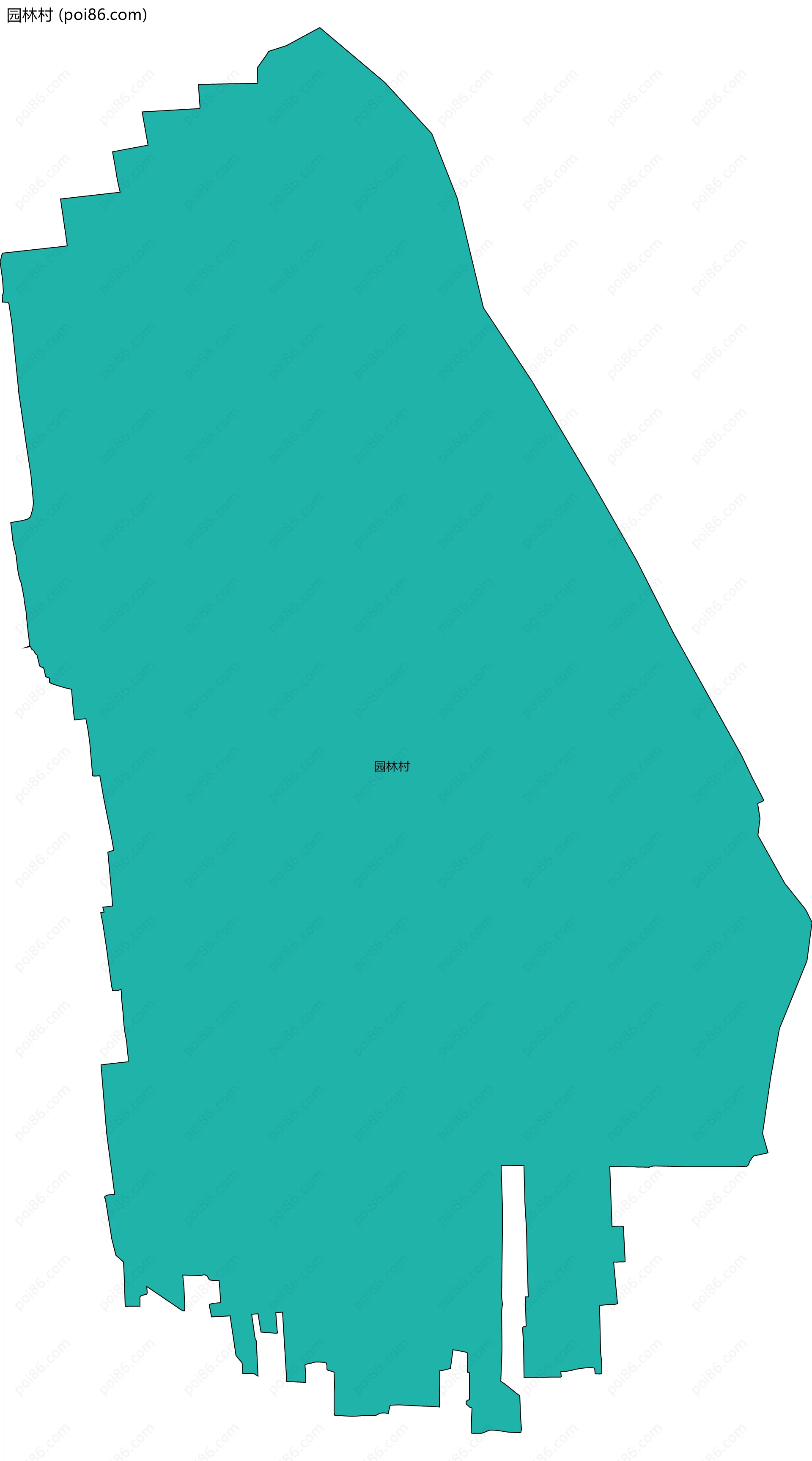 园林村边界地图