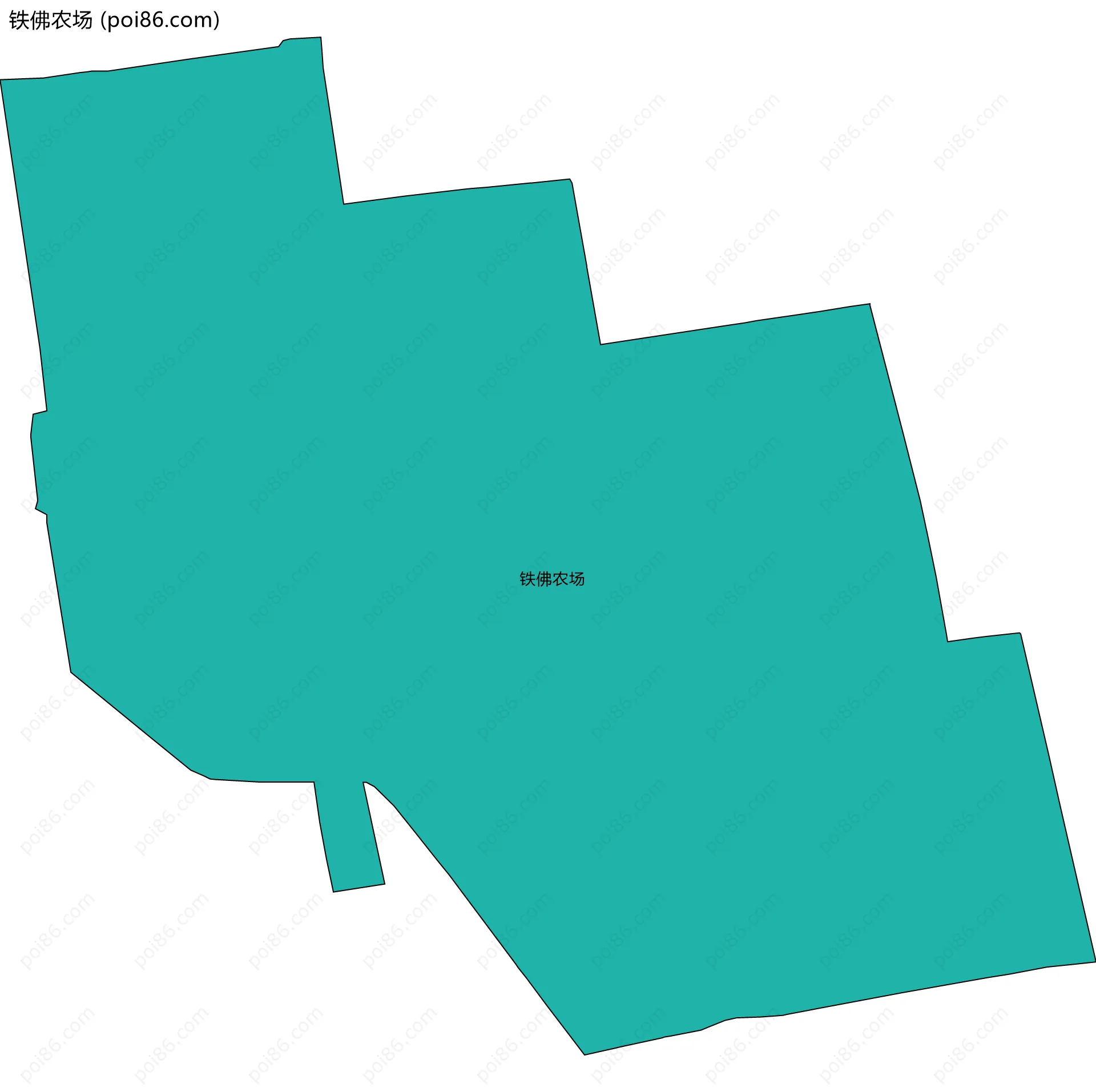 铁佛农场边界地图