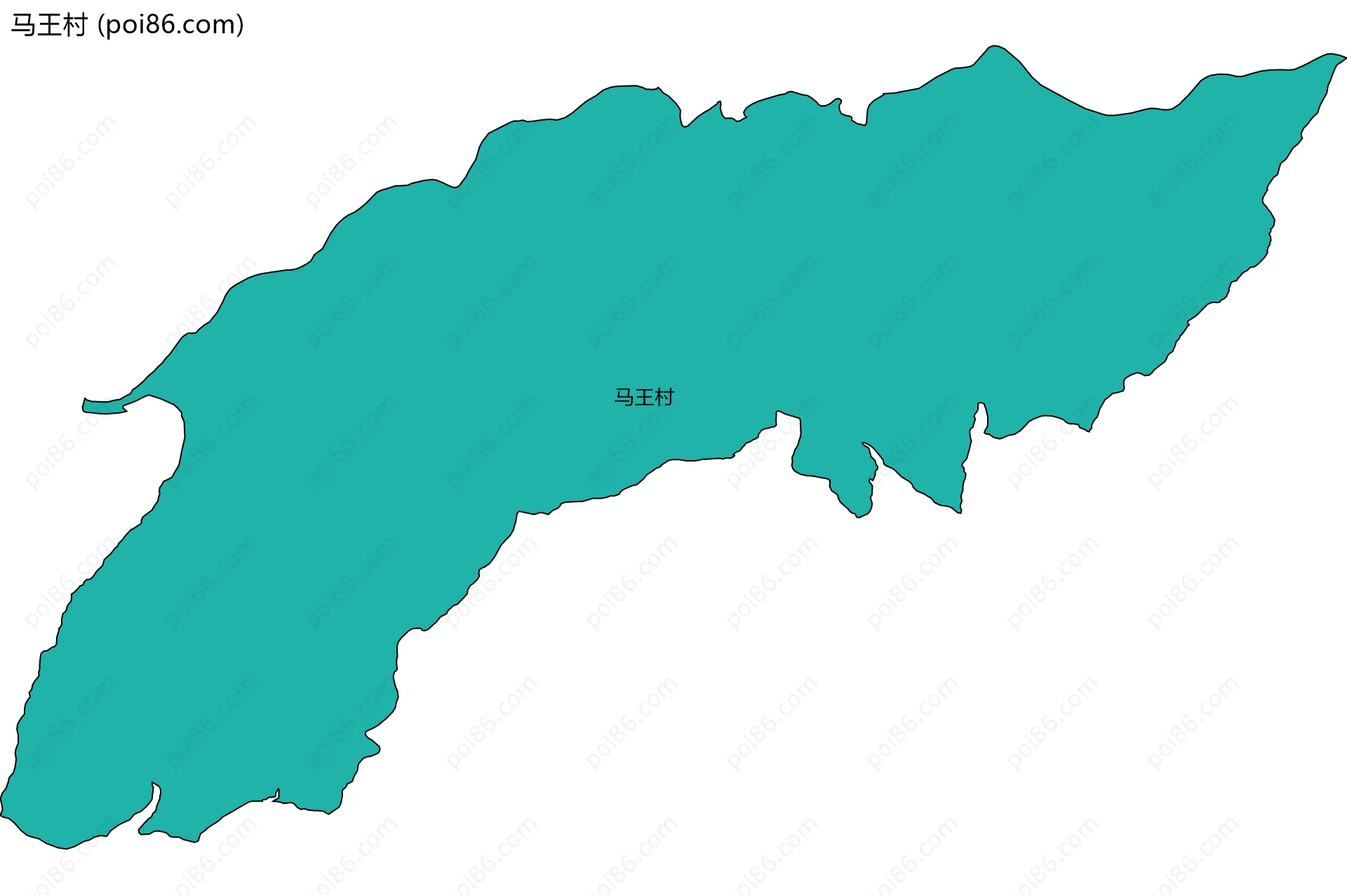 马王村边界地图