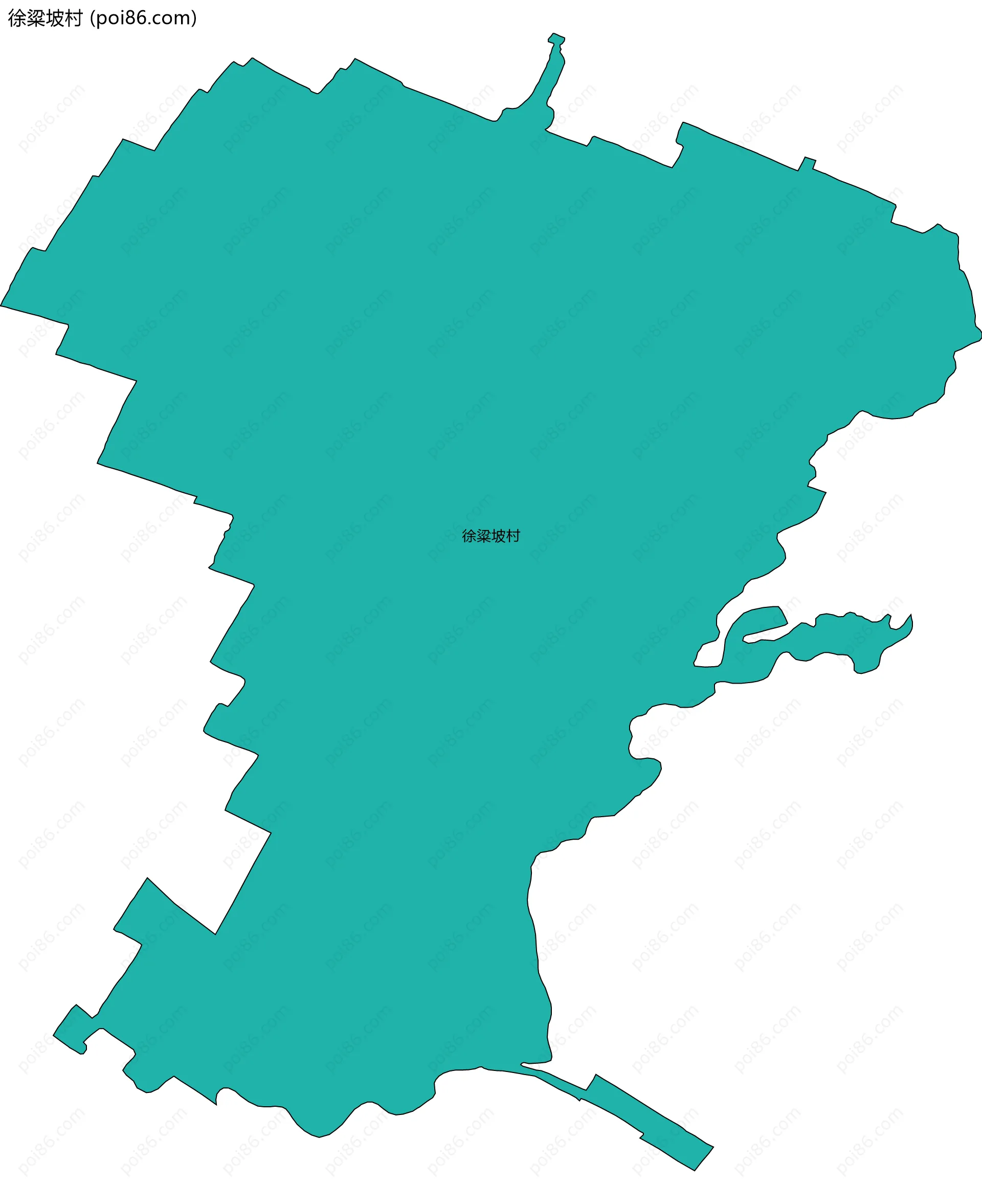 徐粱坡村边界地图