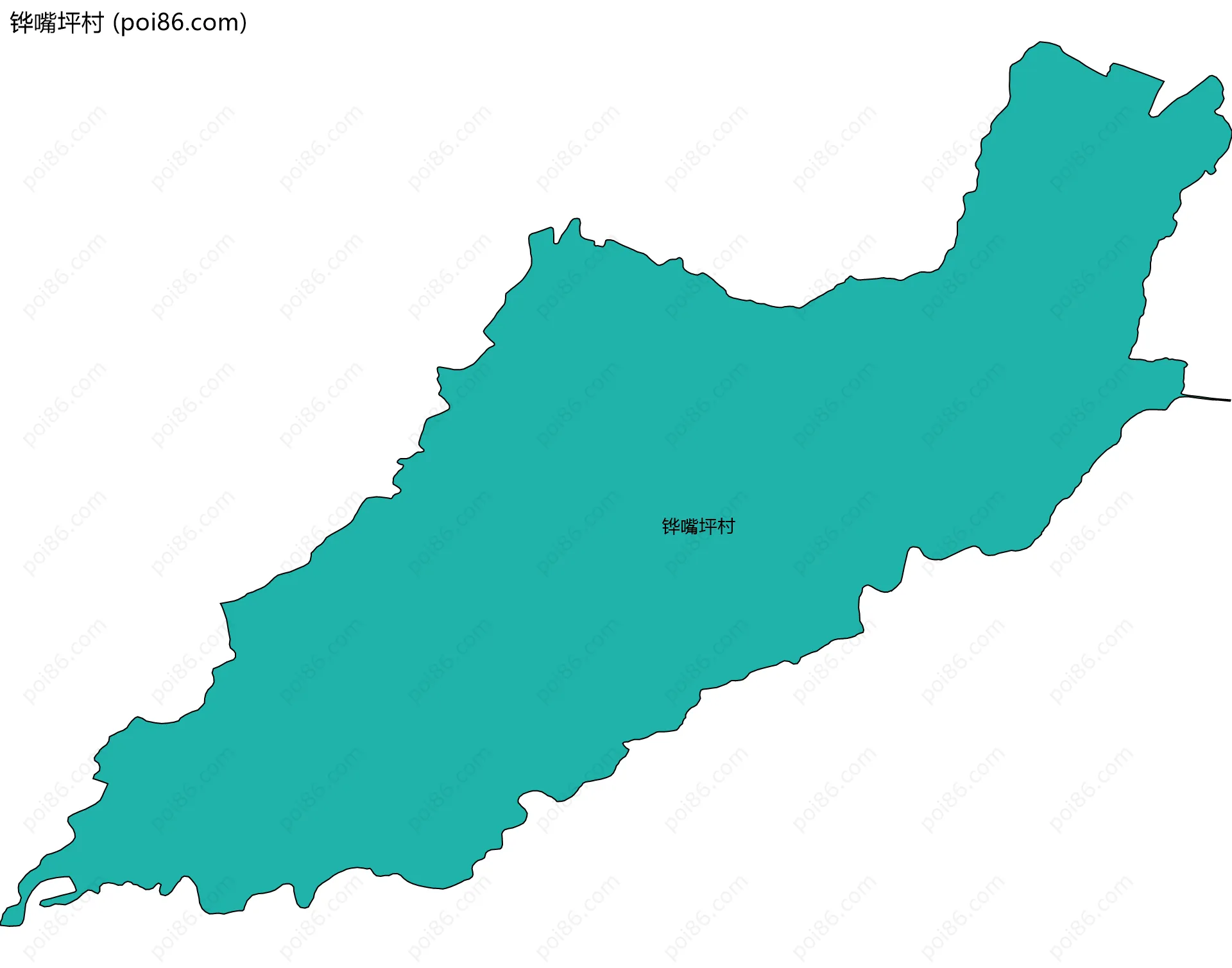 铧嘴坪村边界地图