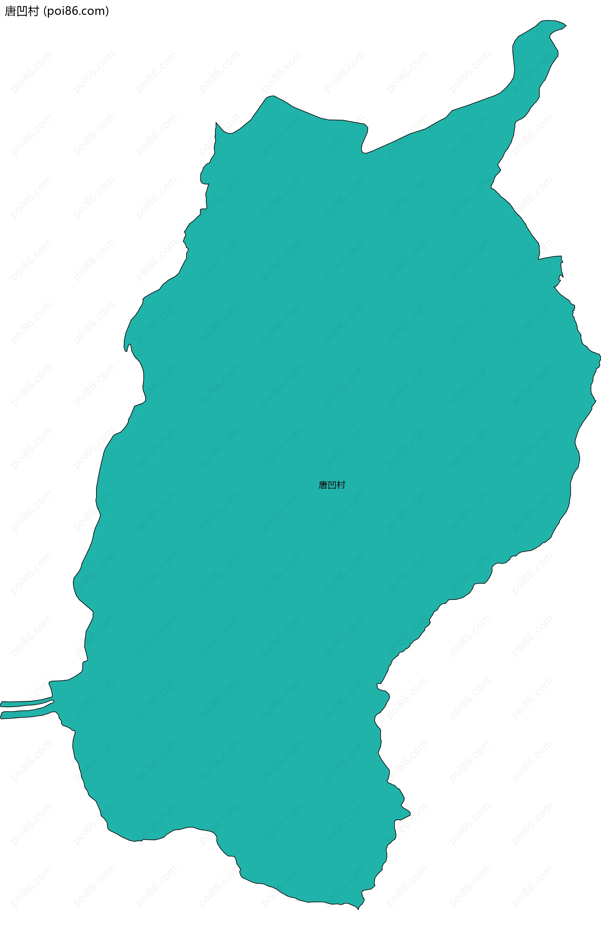 唐凹村边界地图