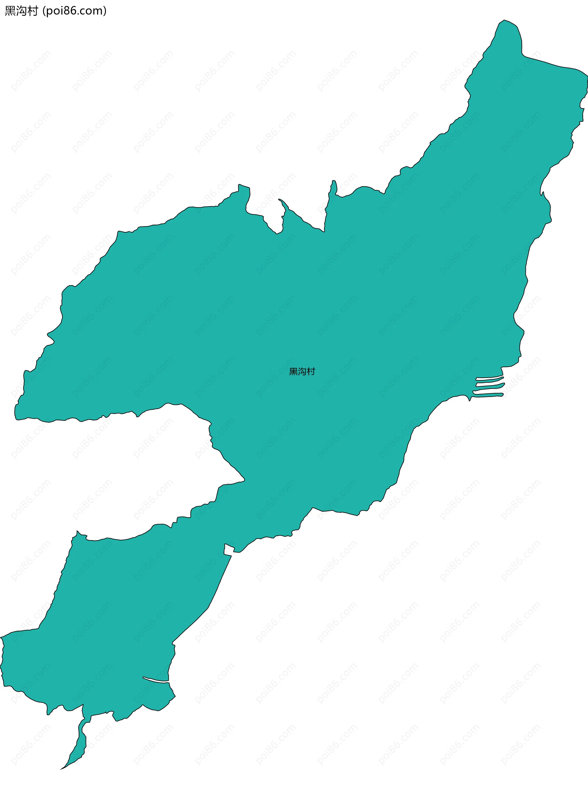 黑沟村边界地图