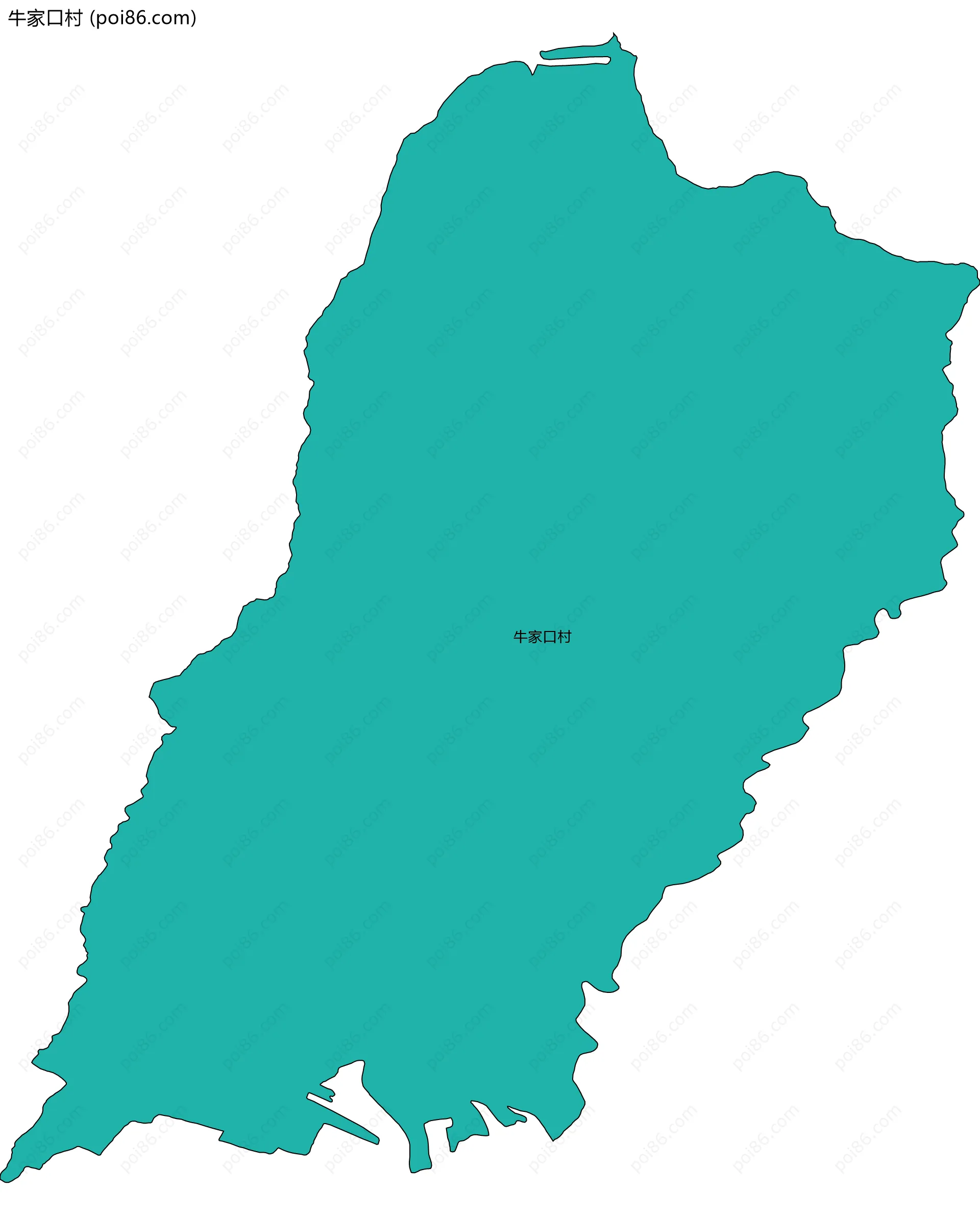 牛家口村边界地图