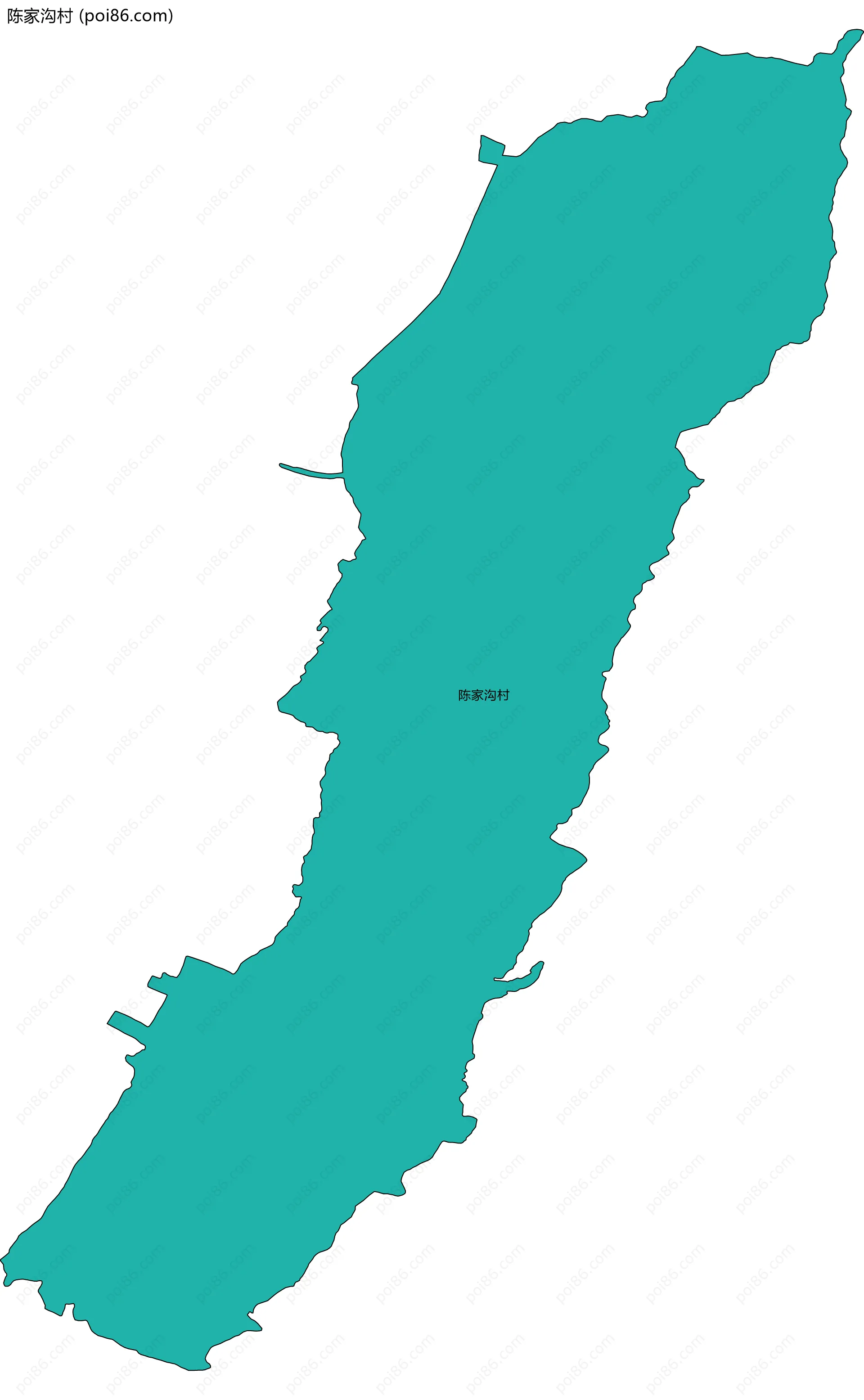 陈家沟村边界地图