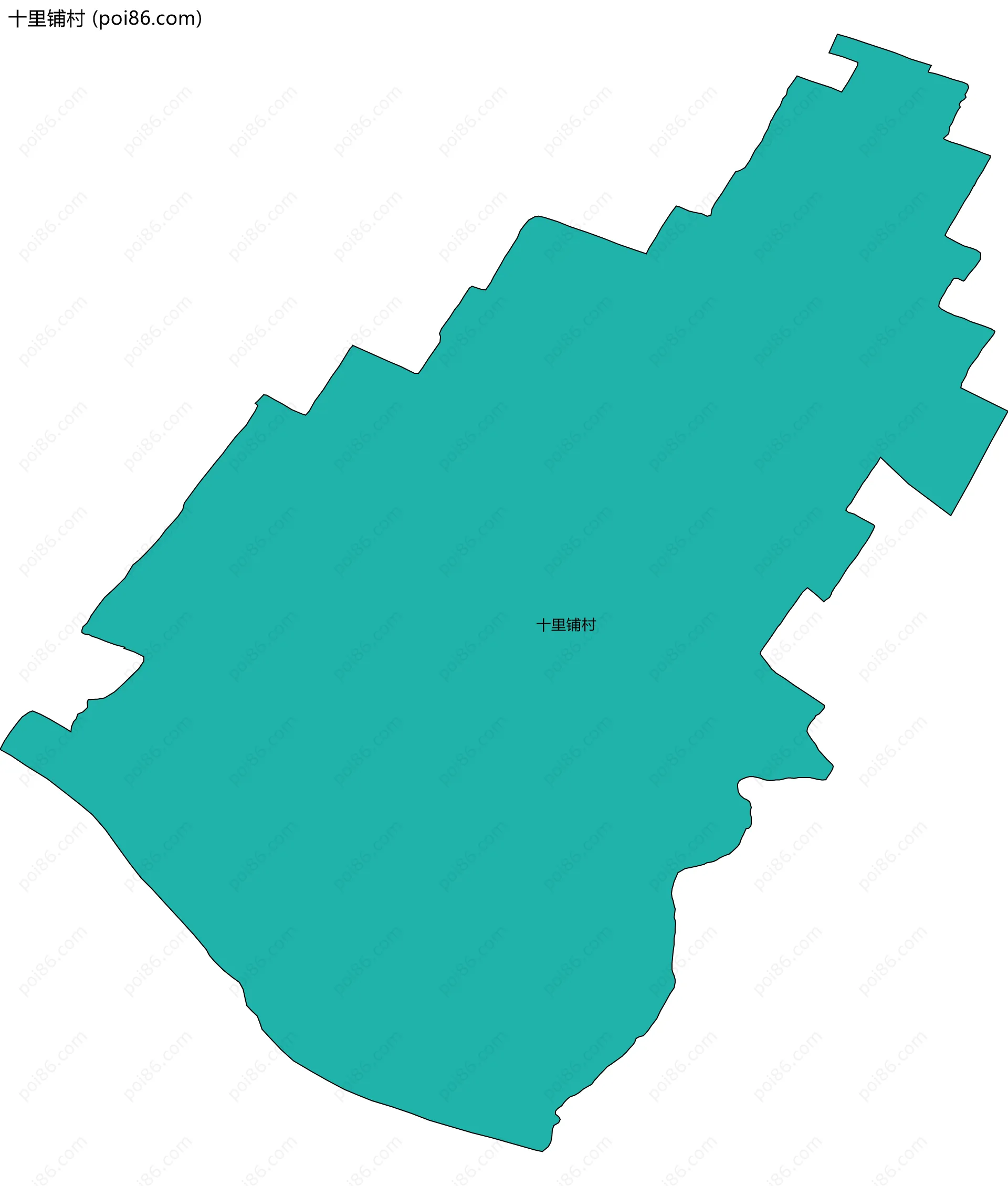 十里铺村边界地图