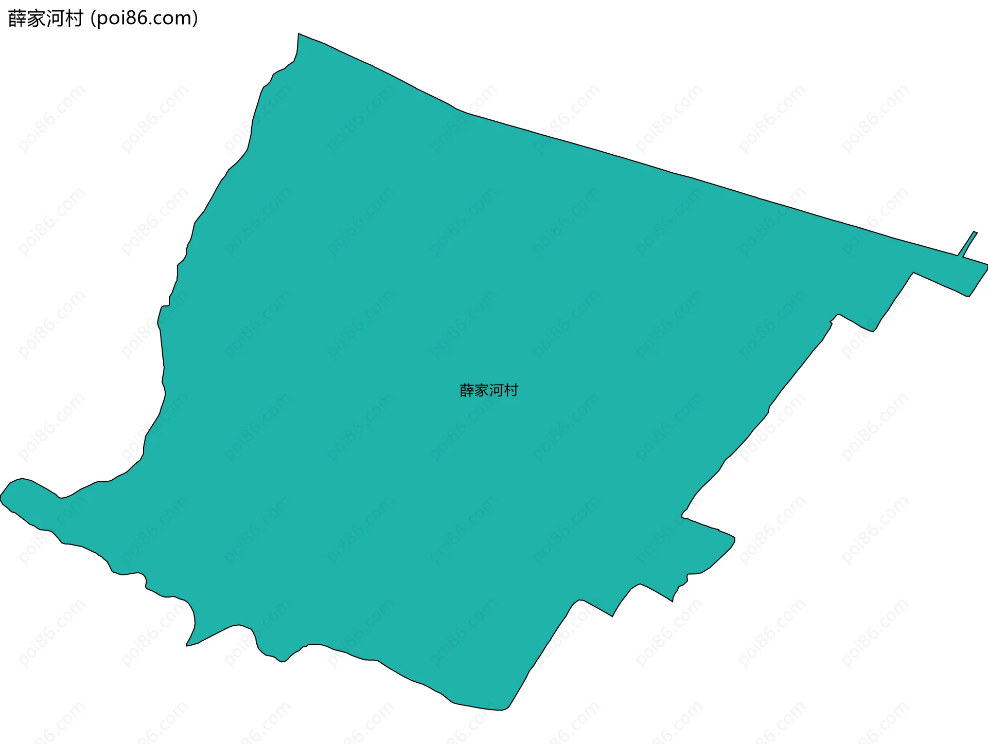 薛家河村边界地图