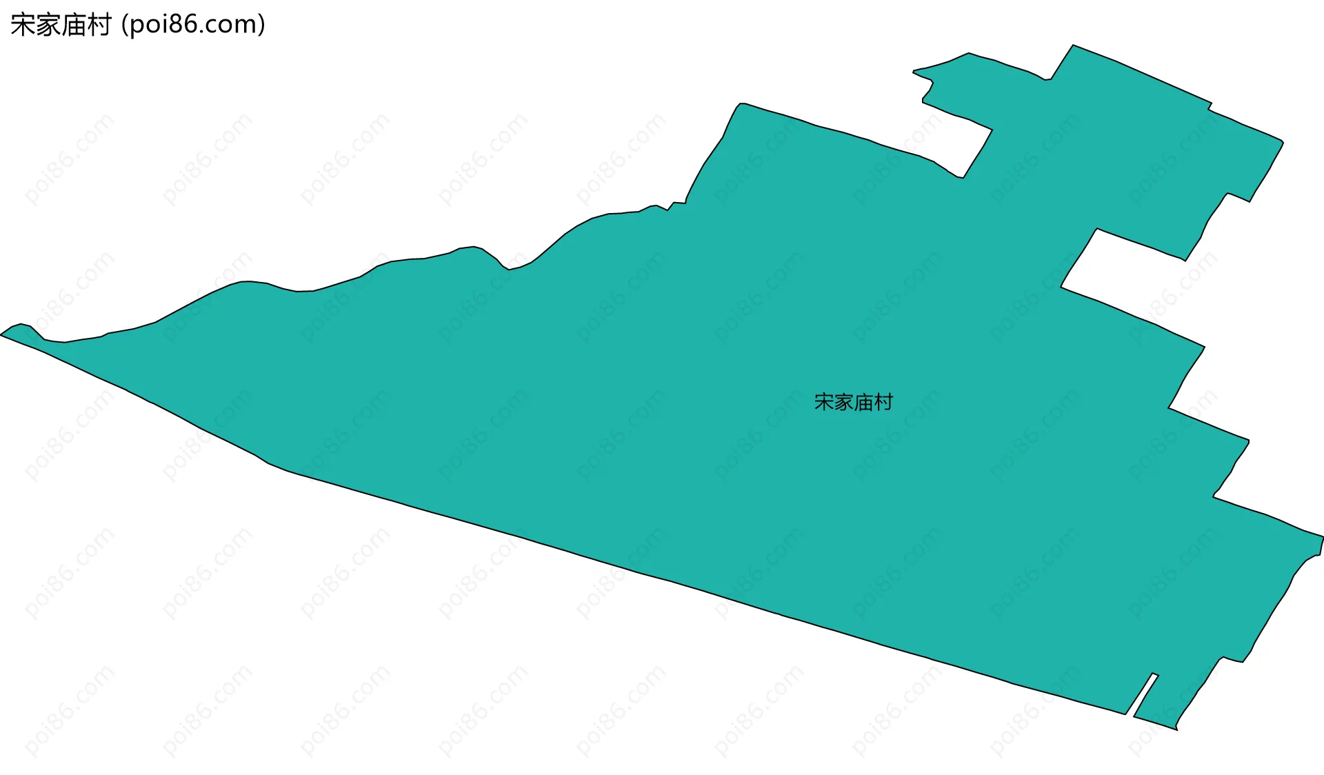 宋家庙村边界地图