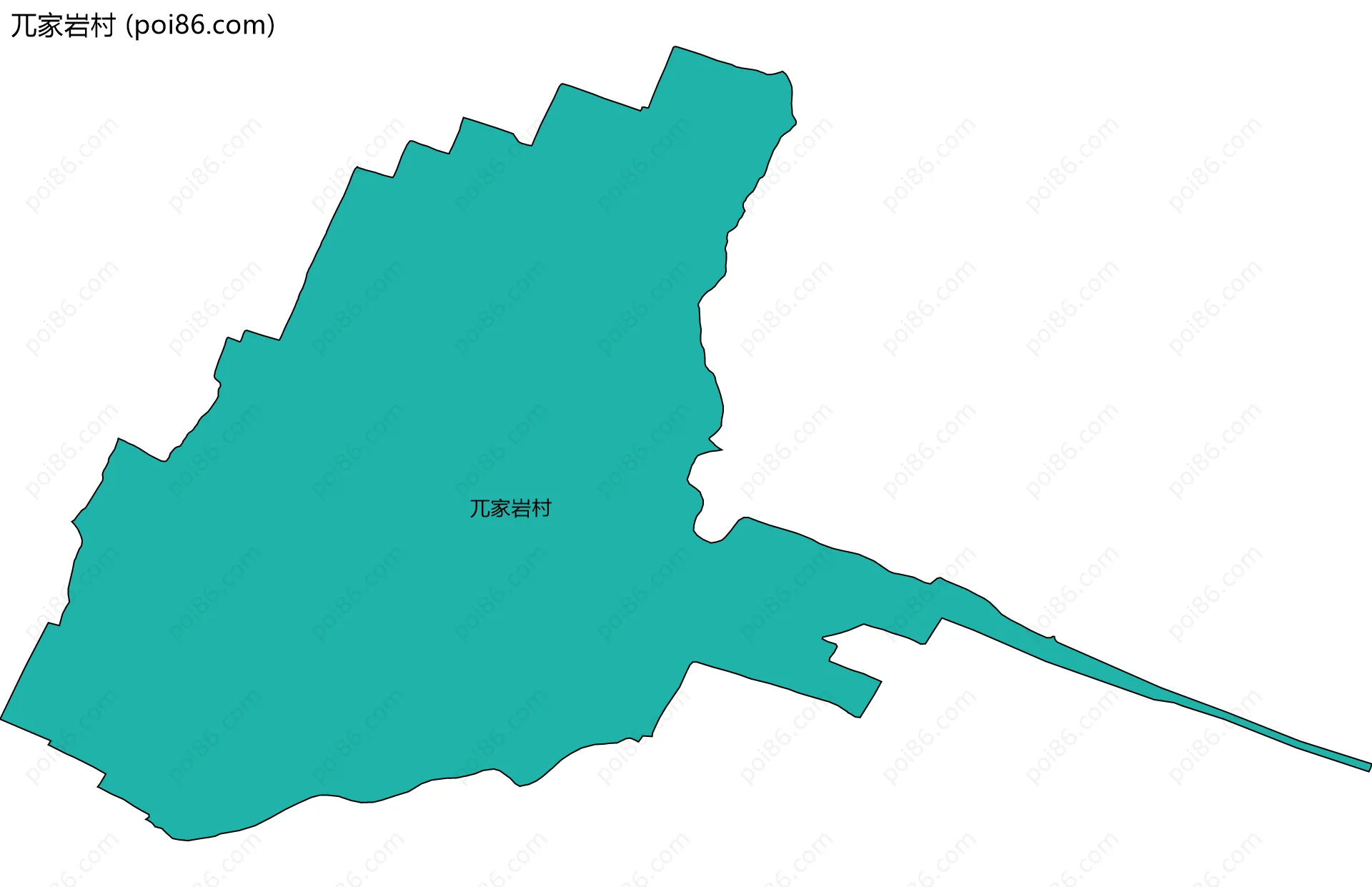 兀家岩村边界地图