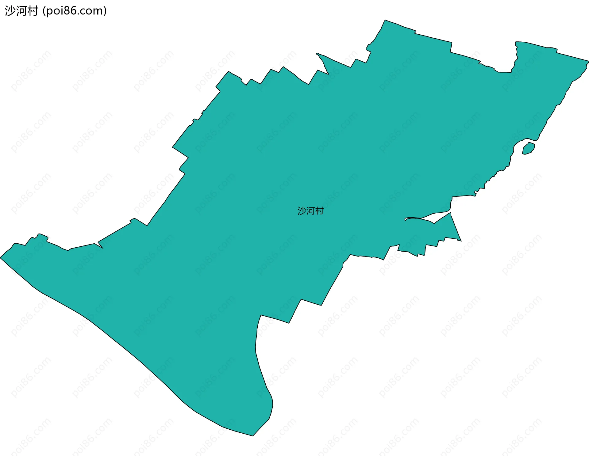 沙河村边界地图