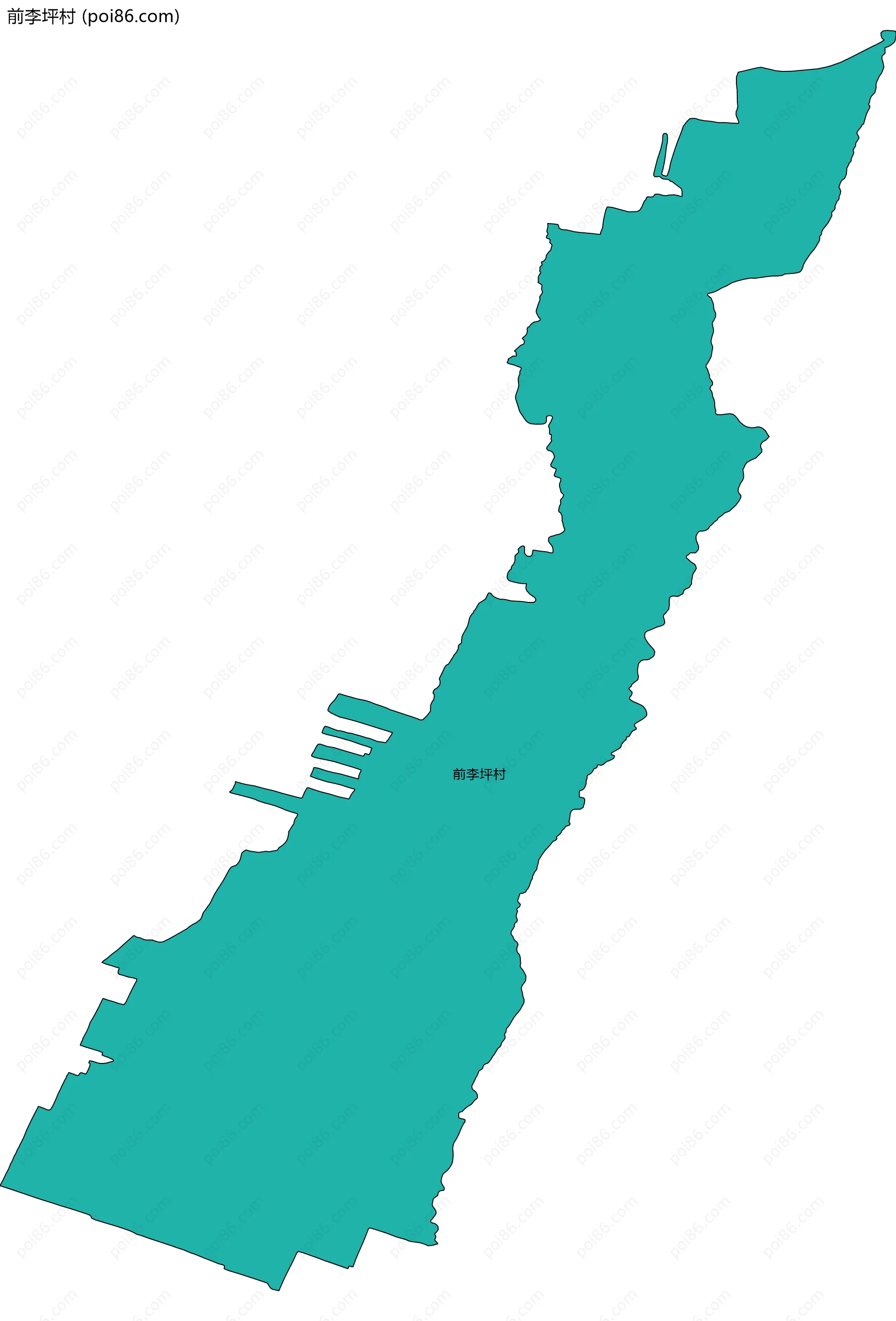 前李坪村边界地图