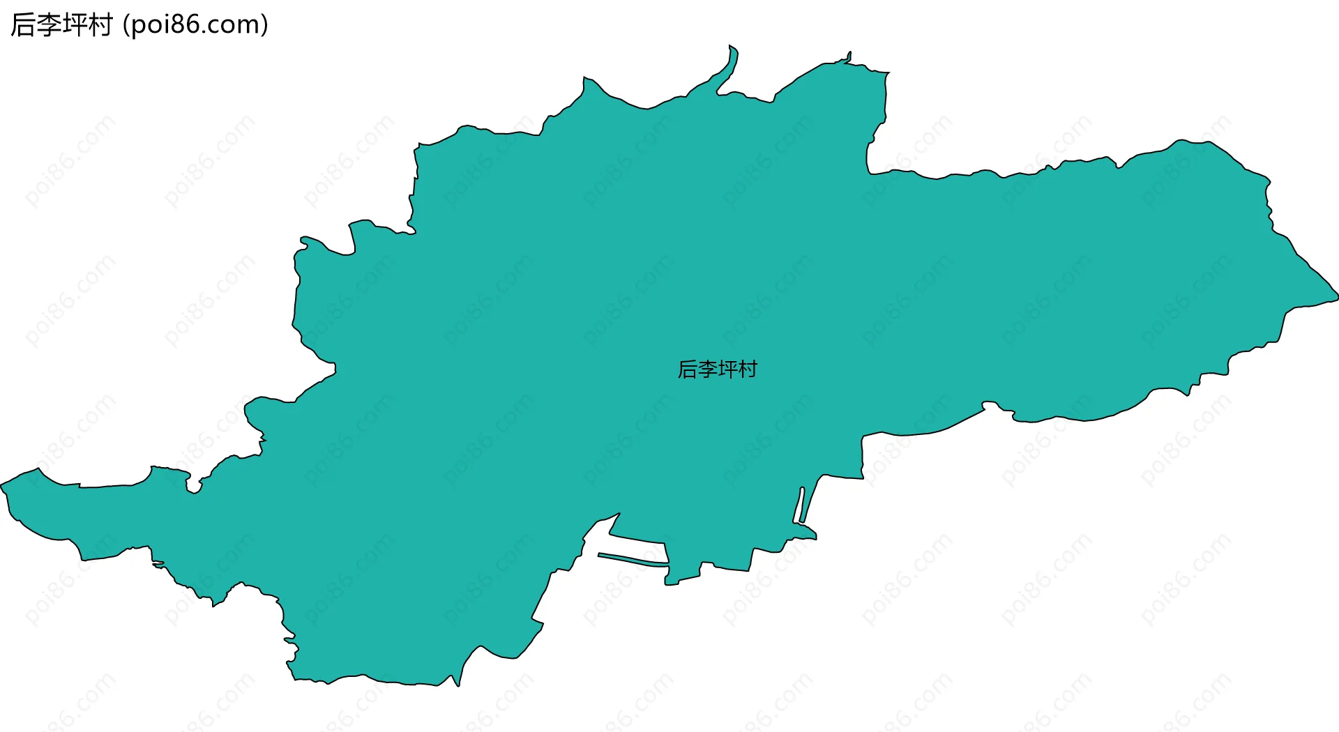 后李坪村边界地图