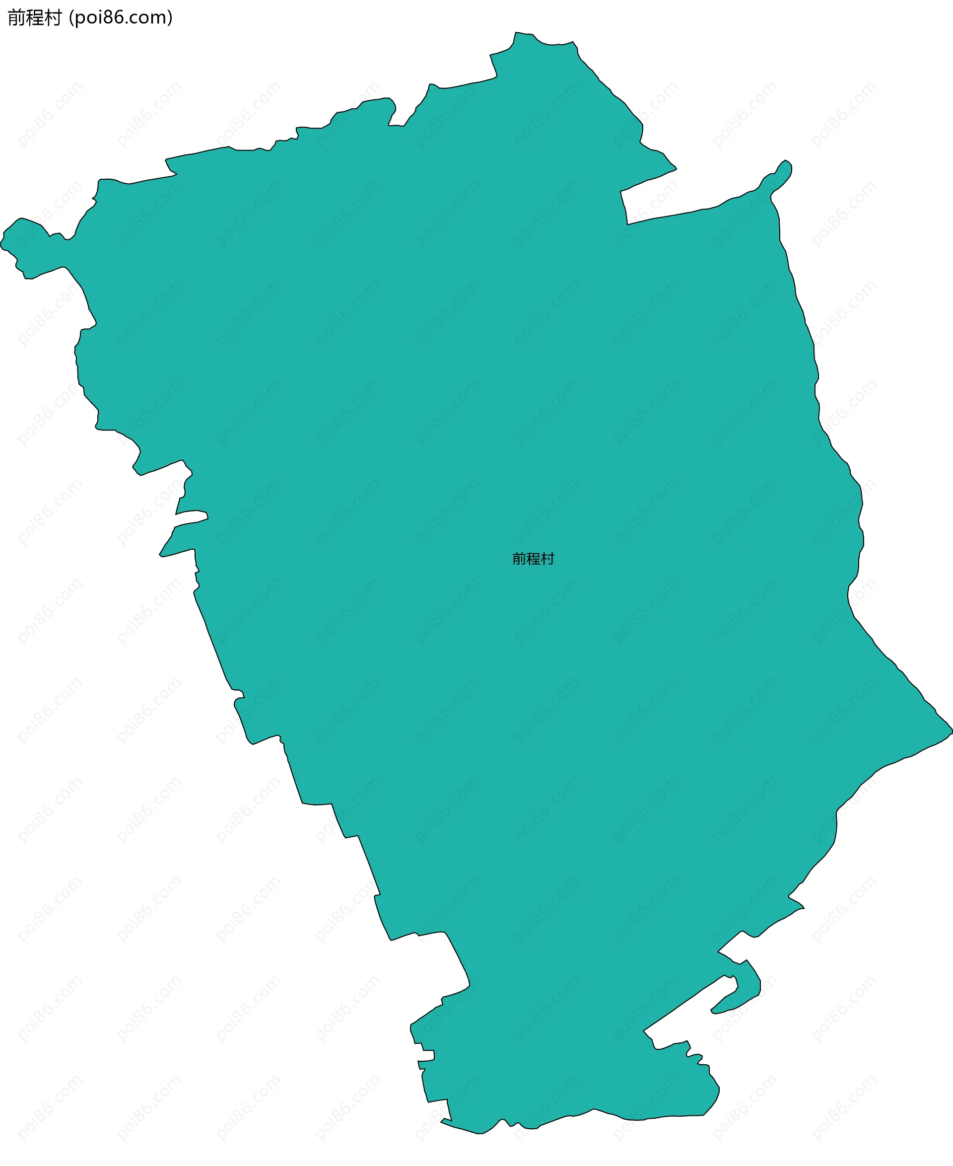 前程村边界地图