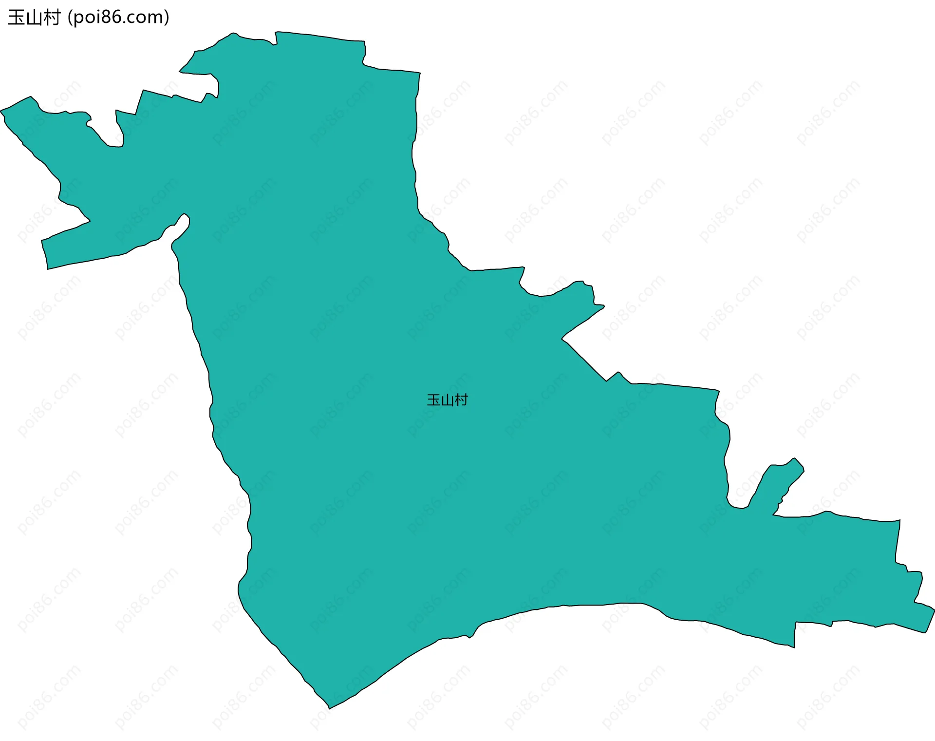 玉山村边界地图