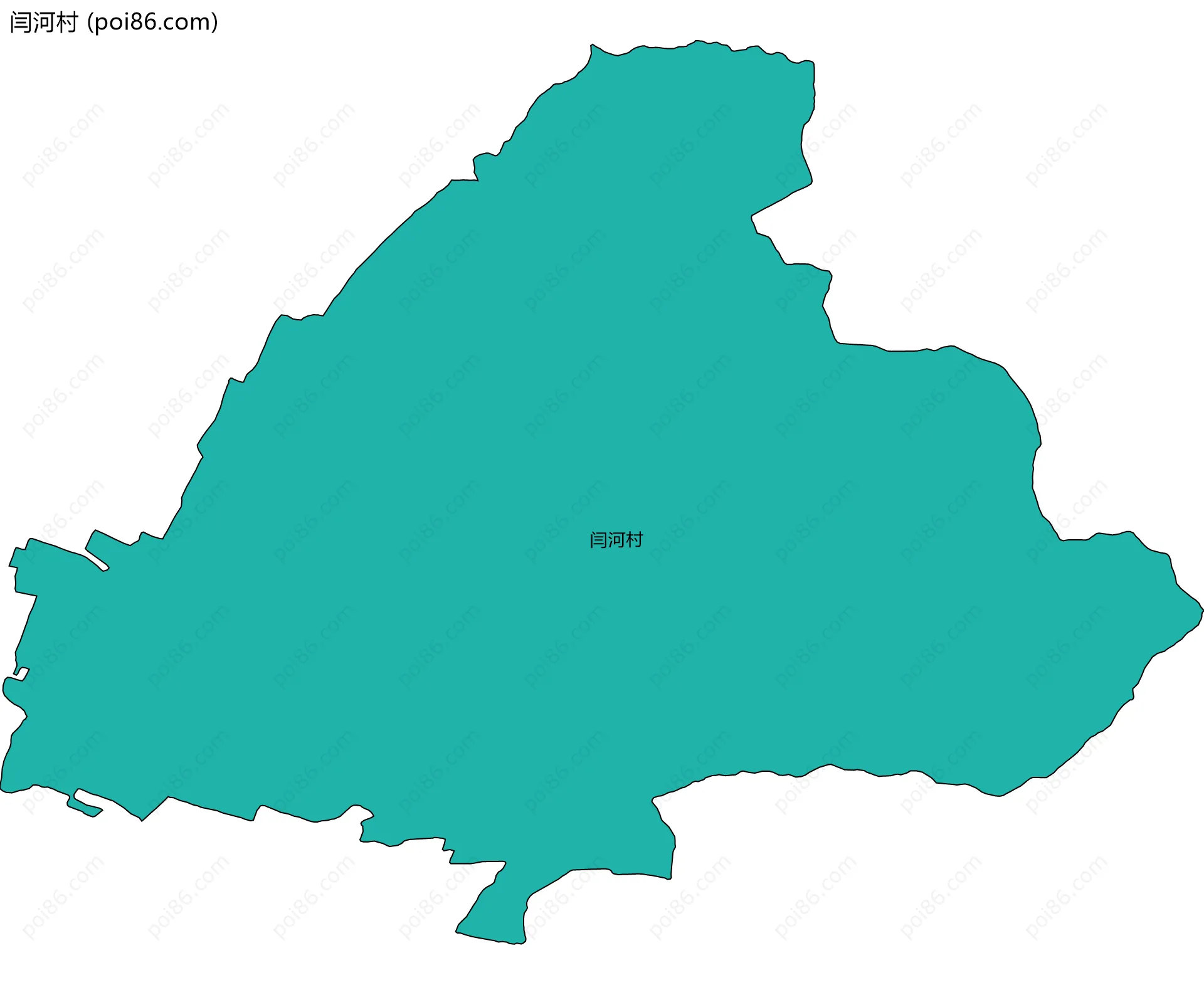 闫河村边界地图